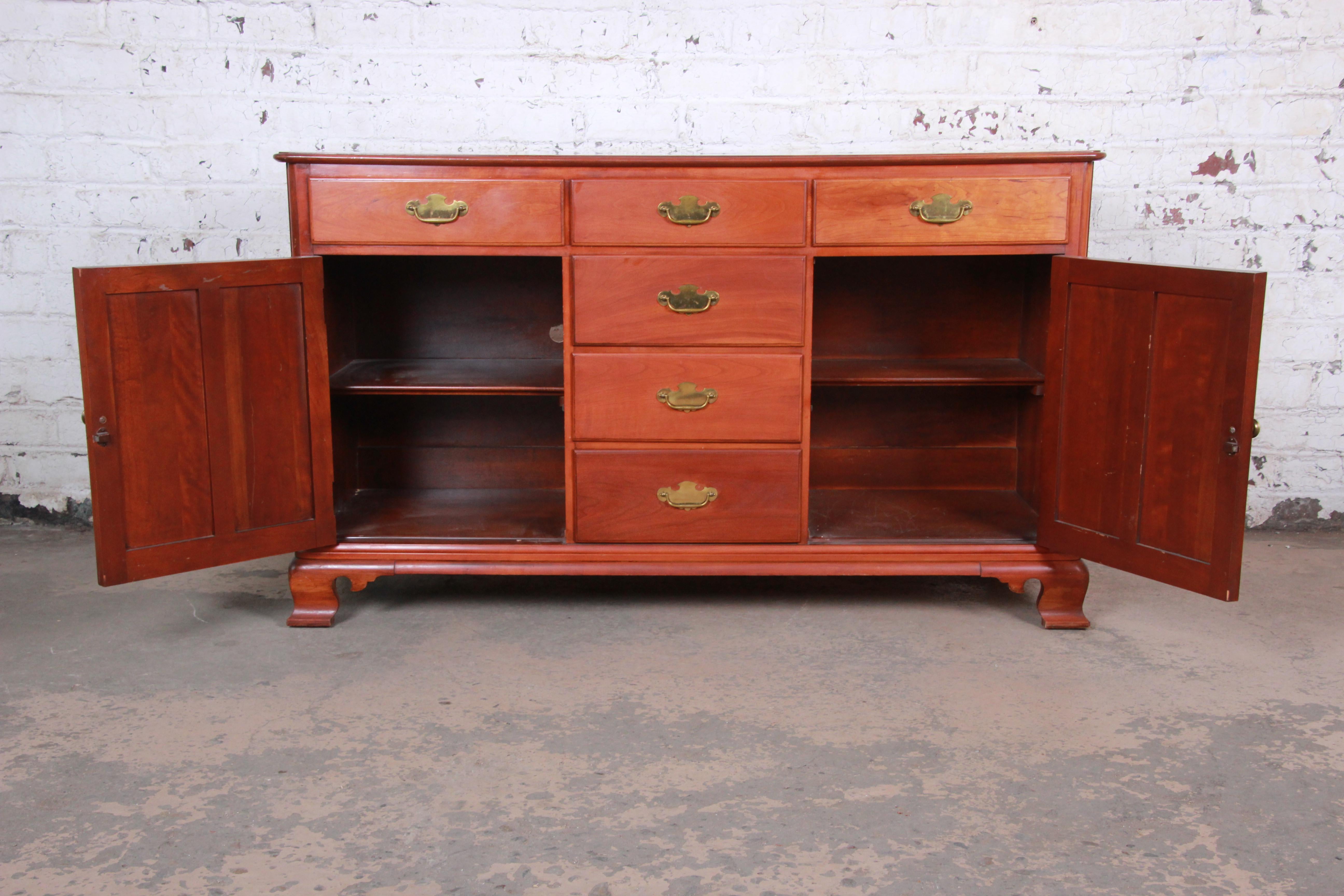 Mid-20th Century Midcentury Solid Cherrywood Sideboard Credenza by Willet