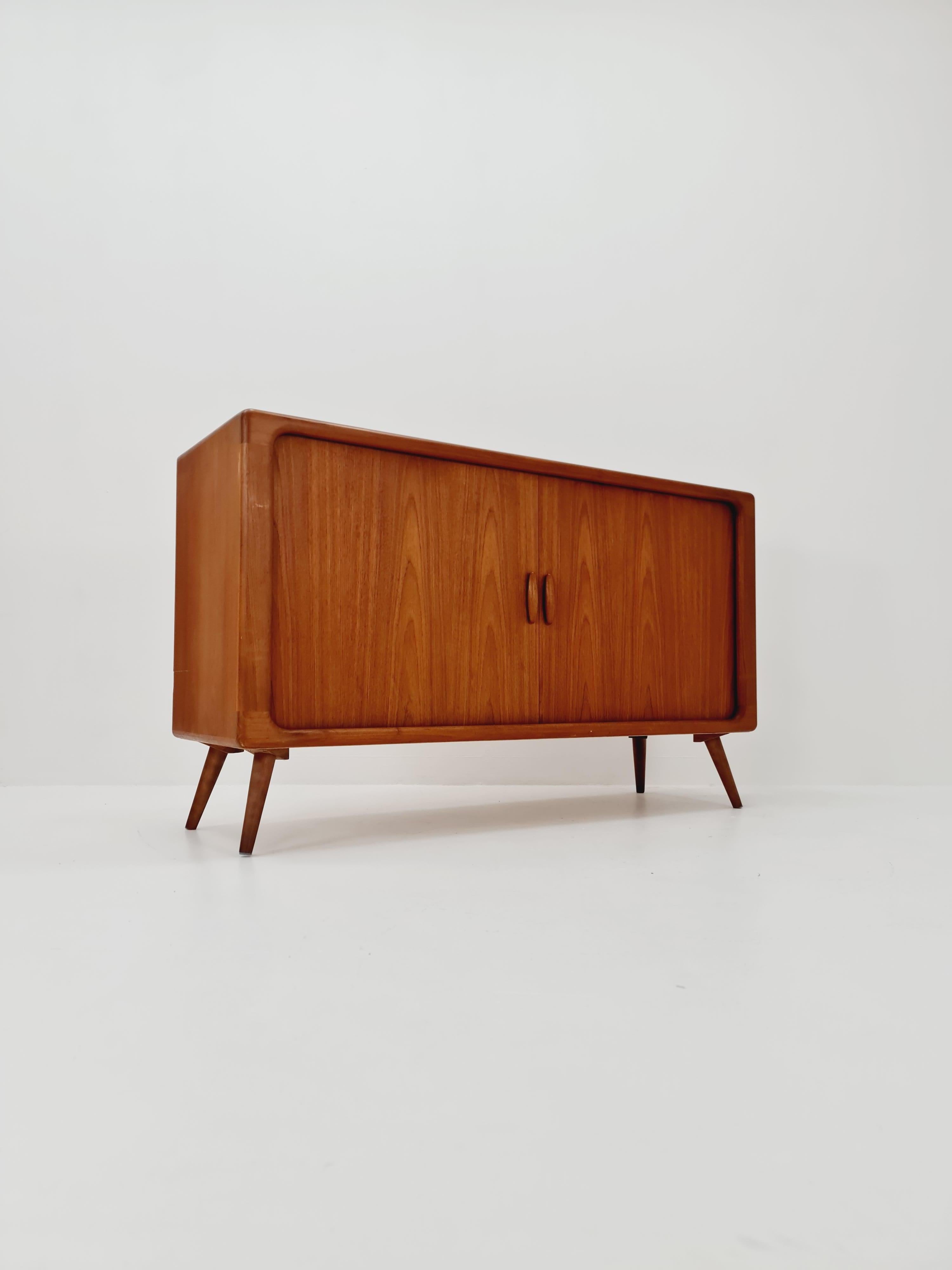 Teak Mid century Solid Danish teak hallway cabinet, Record cabinet By Dyrlund 1960s