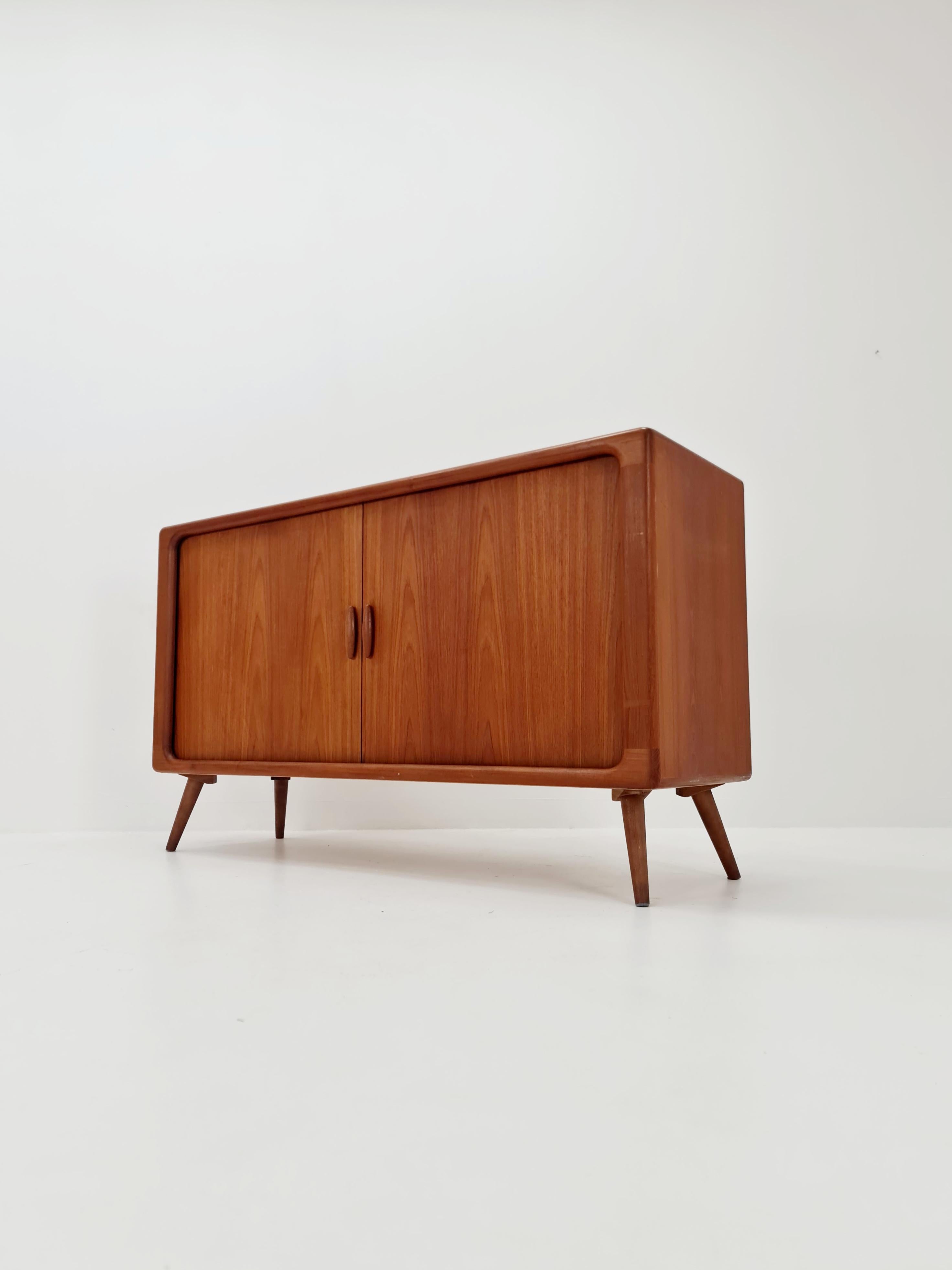 Mid century Solid Danish teak hallway cabinet, Record cabinet By Dyrlund 1960s 2