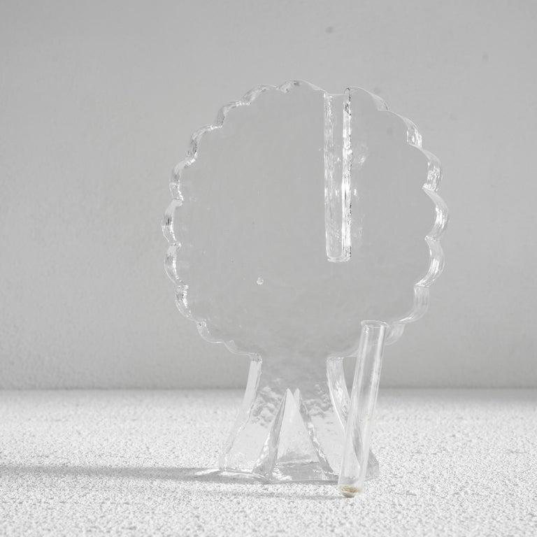 Vaso Soliflore a forma di albero in vetro massiccio della metà del secolo scorso in vendita 1