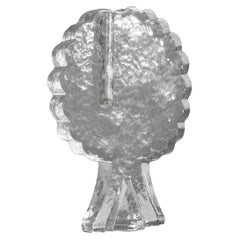 Mid Century Solid Glass Tree-Shaped Soliflore Vase