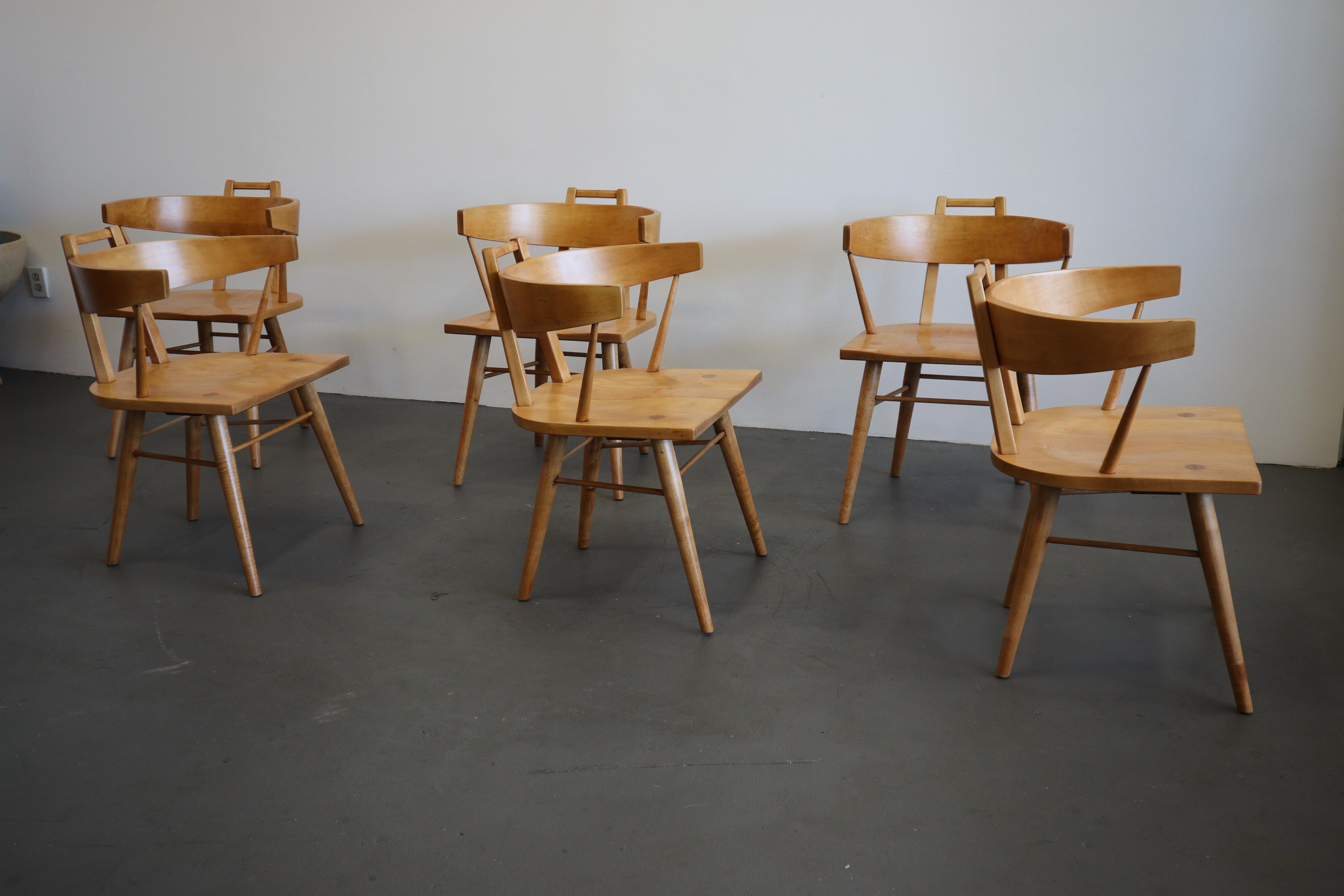 Mid-Century Modern Mid Century Solid Maple Dining Chairs