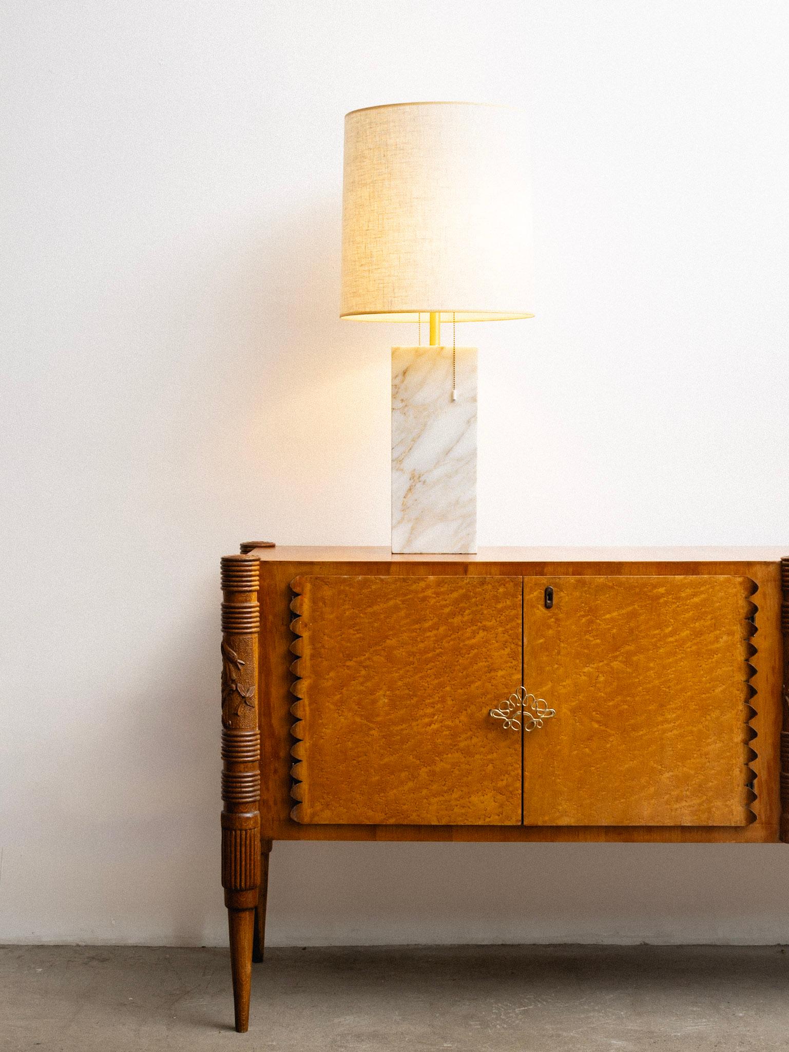 Mid Century Solid Marble Table Lamp For Sale 9