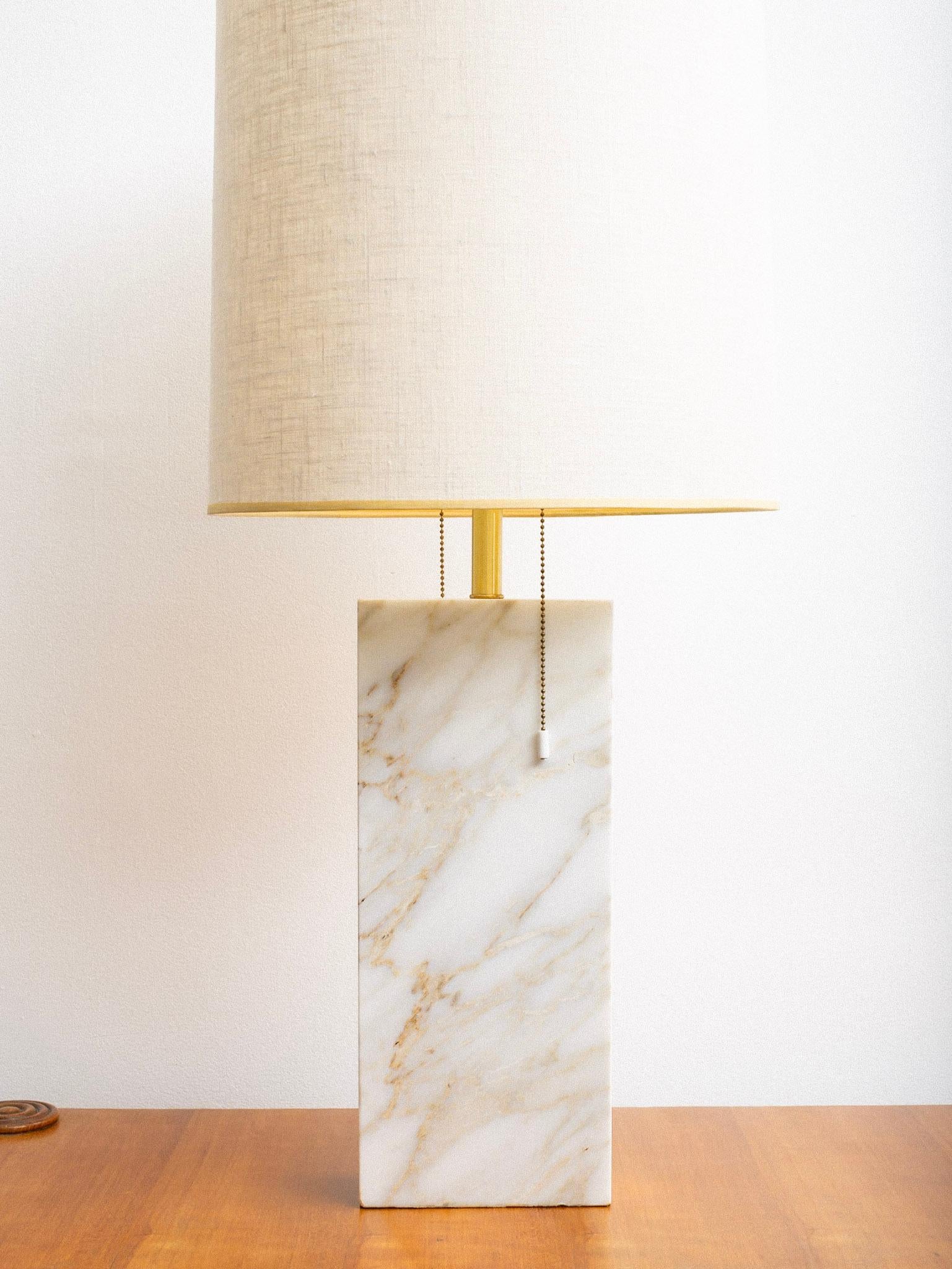 Hollywood Regency Mid Century Solid Marble Table Lamp For Sale