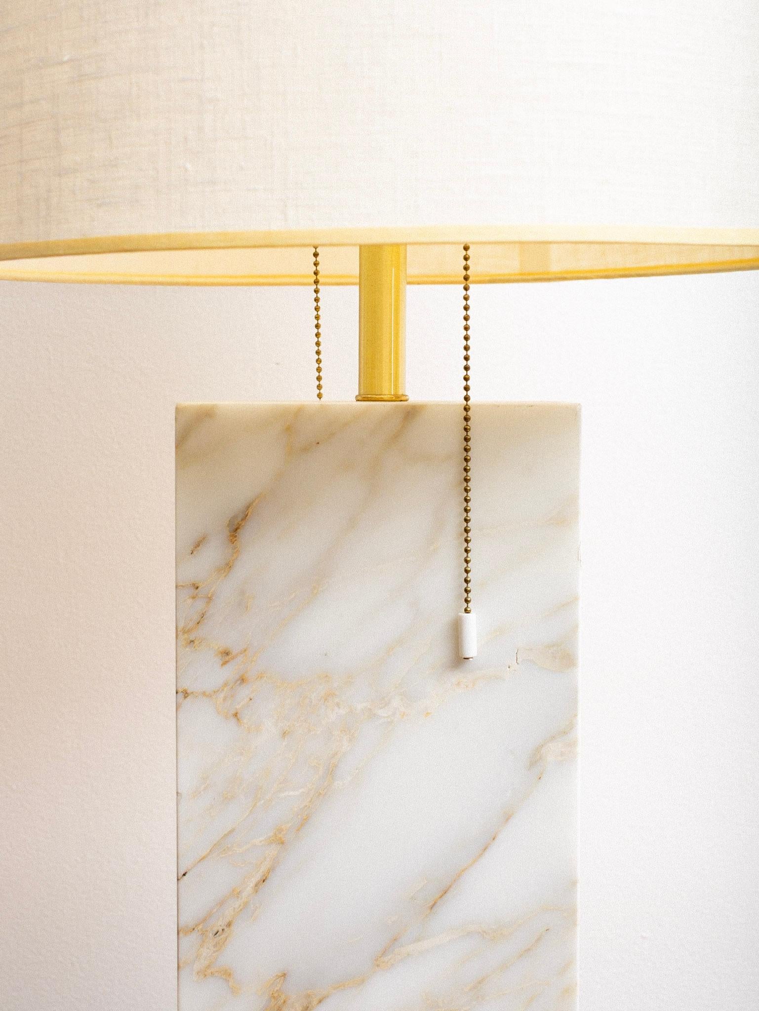Mid Century Solid Marble Table Lamp In Good Condition For Sale In Brooklyn, NY