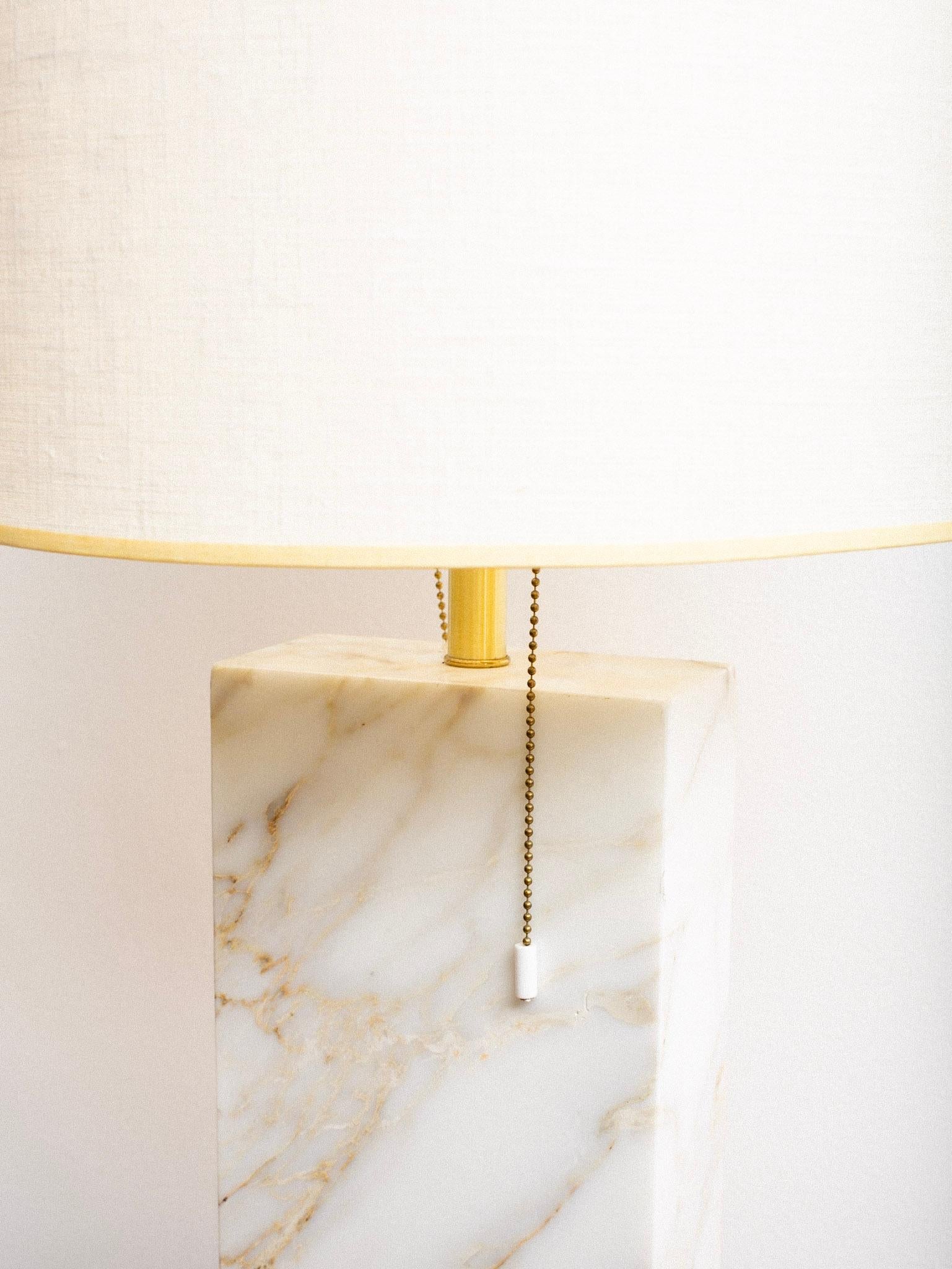 20th Century Mid Century Solid Marble Table Lamp For Sale