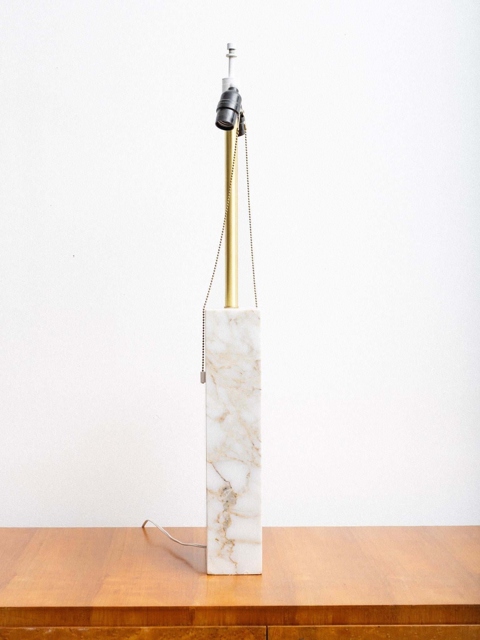 Mid Century Solid Marble Table Lamp For Sale 3