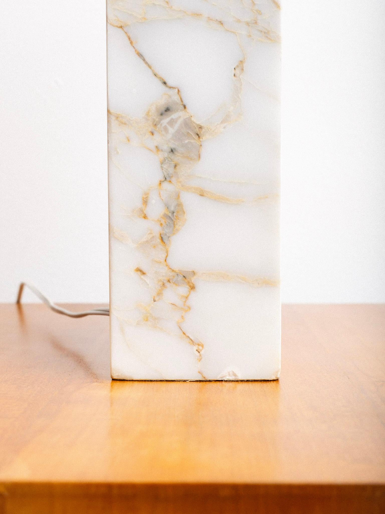 Mid Century Solid Marble Table Lamp For Sale 4