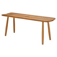 Mid Century Solid Oak Bench by Carl Gustaf Boulogner, Sweden, 1950s