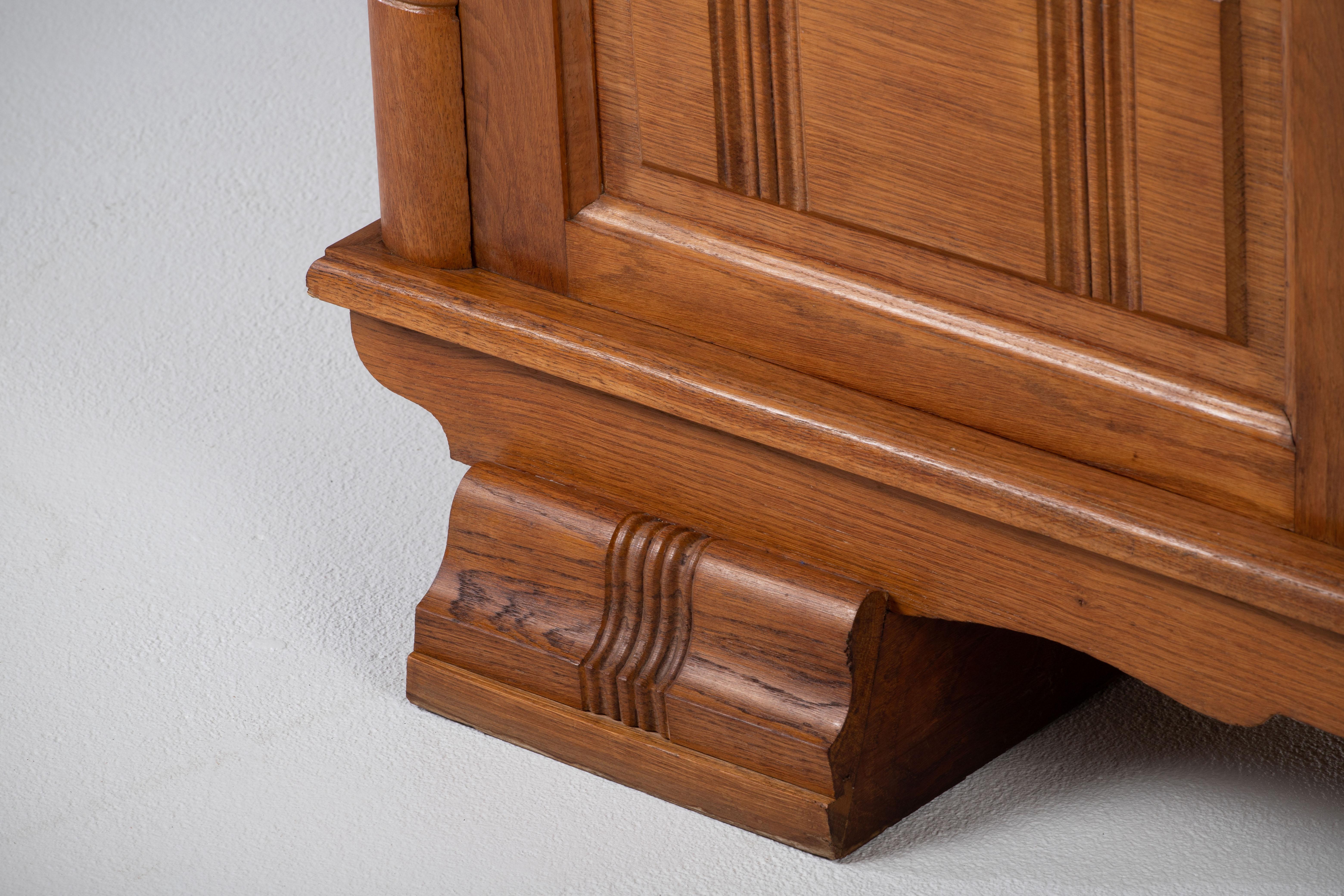 Mid-Century Solid Oak Cabinet, France, 1950s 4