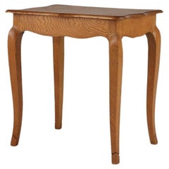 Mid-Century solid Oak carved Side Table, Belgium 1950s