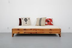 Mid-Century Solid Pine Daybed by Ate Van Apeldoorn with New Canvas Mattress