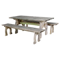 Mid century solid pine horseshoe garden furniture