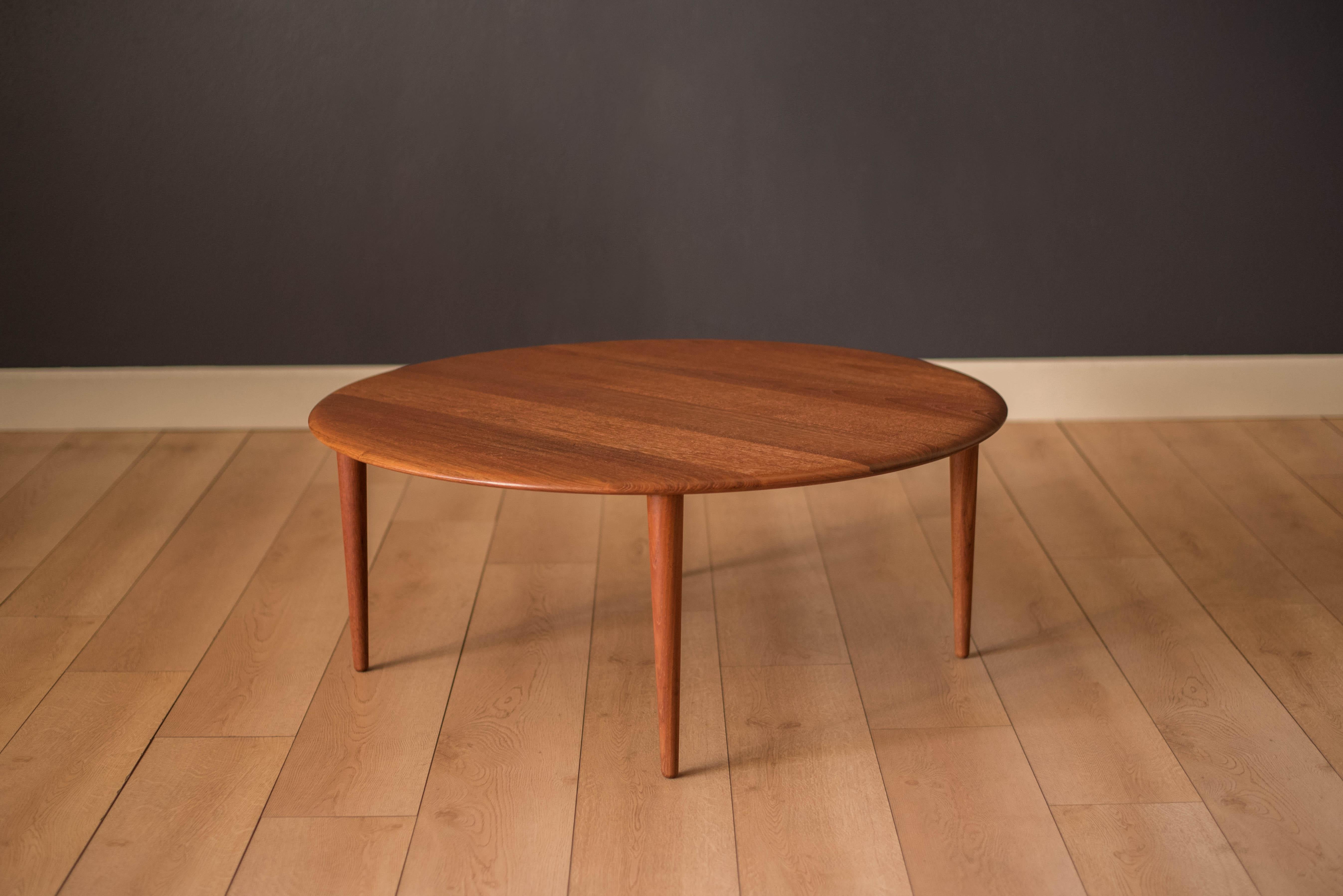 Danish Mid Century Solid Teak Coffee Table by Peter Hvidt & Orla Molgaard Nielsen