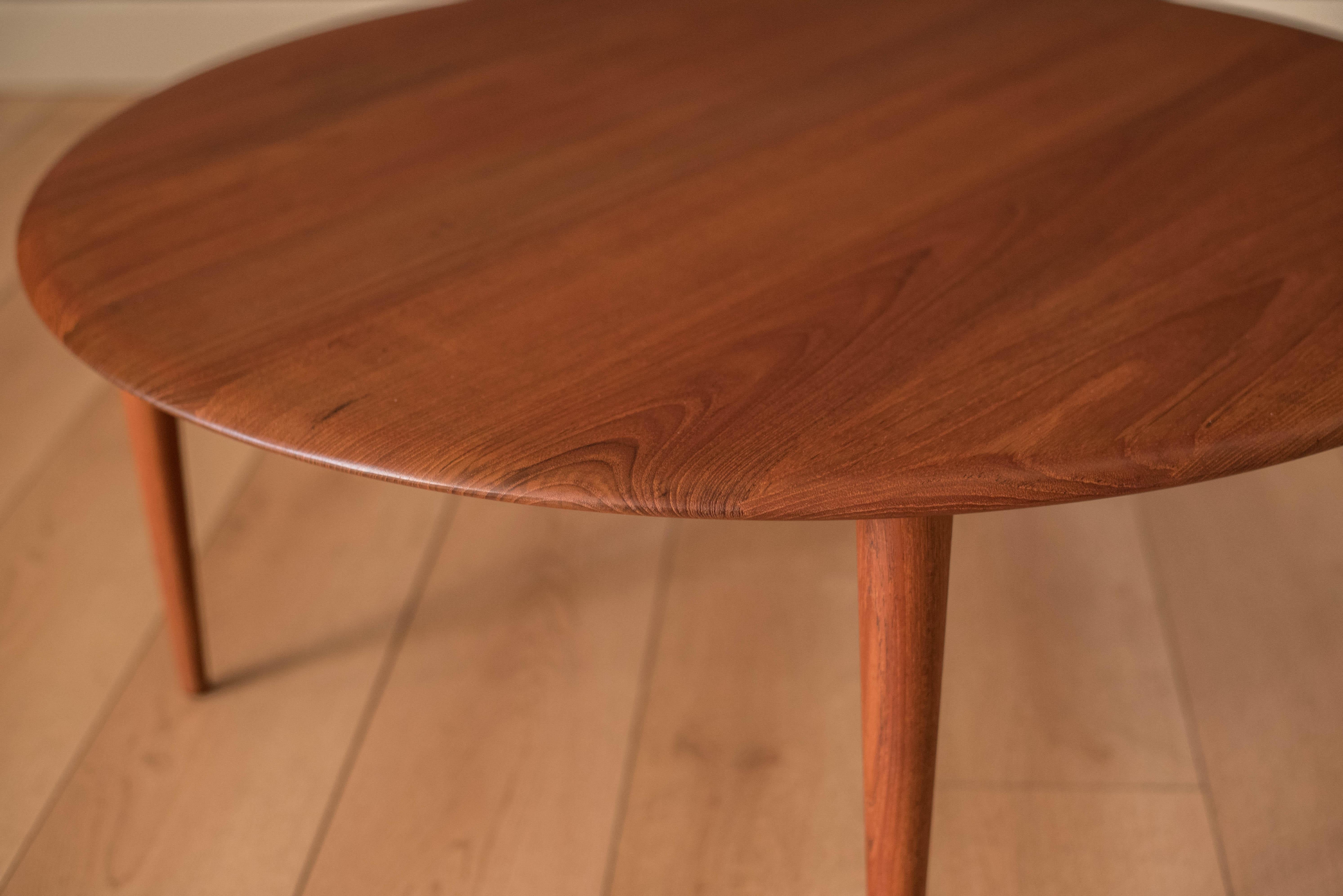 Mid-20th Century Mid Century Solid Teak Coffee Table by Peter Hvidt & Orla Molgaard Nielsen