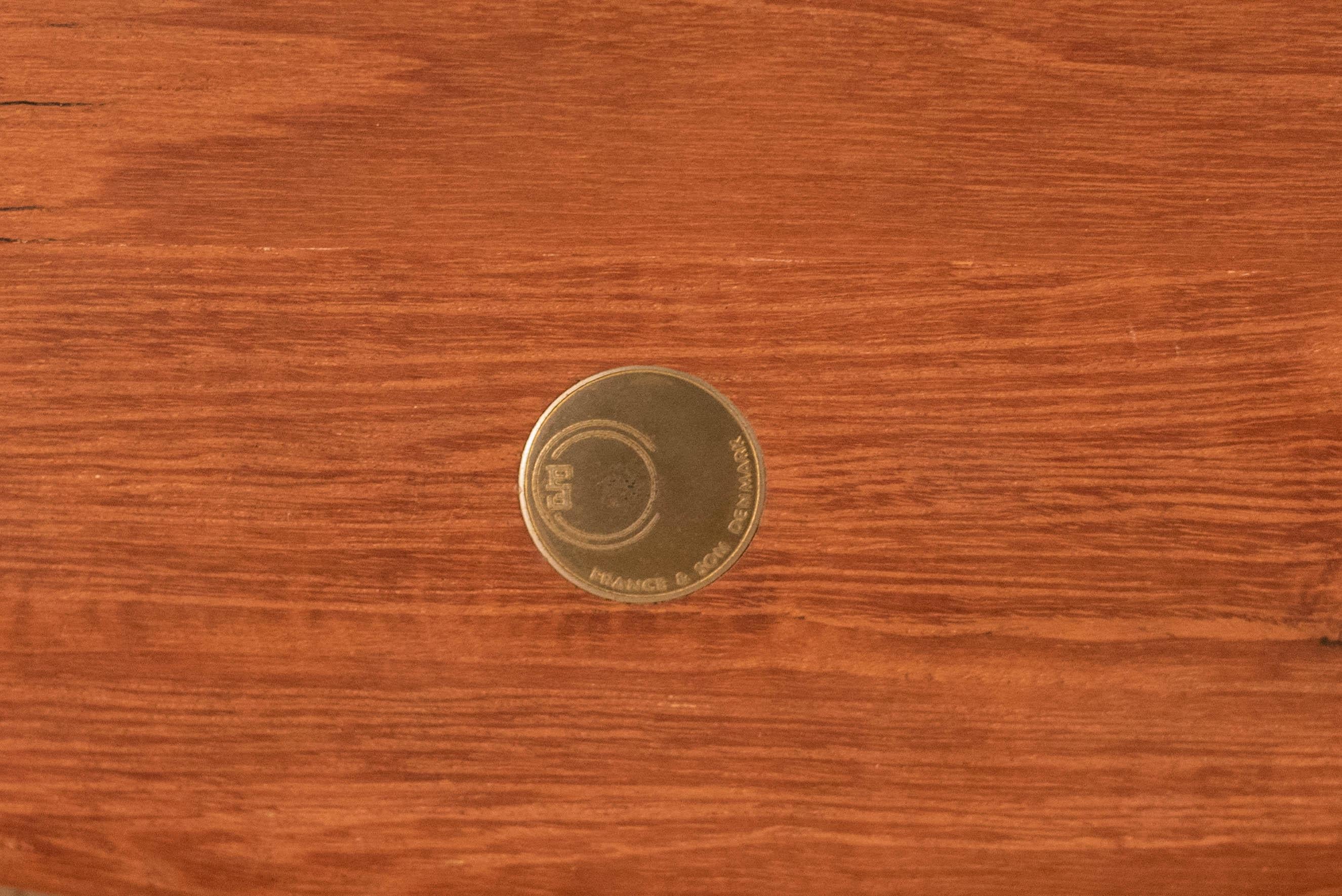 Mid Century Solid Teak Coffee Table by Peter Hvidt & Orla Molgaard Nielsen 3