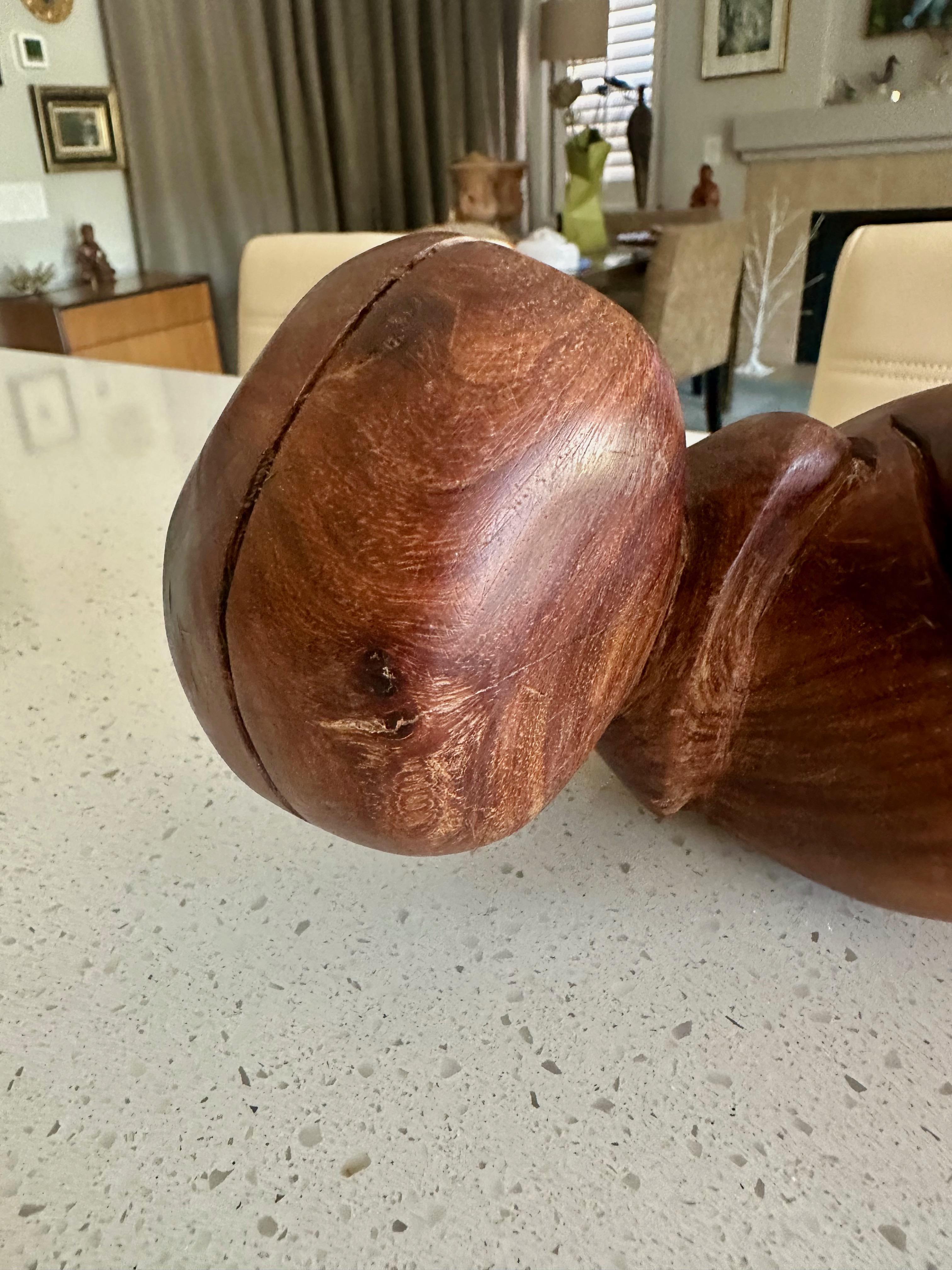 Mid-century Solid Teak Hand Carved Hippopotamus Hippo Sculpture For Sale 5