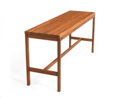 Mid Century Solid Teak Sofa Hall Console Table Thailand Scandinavian 1970s