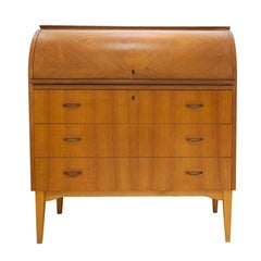 Mid-Century Solid Teakwood Bureau Germany, 1950