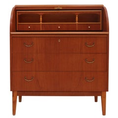 Mid-Century Solid Teakwood Bureau Germany, 1950