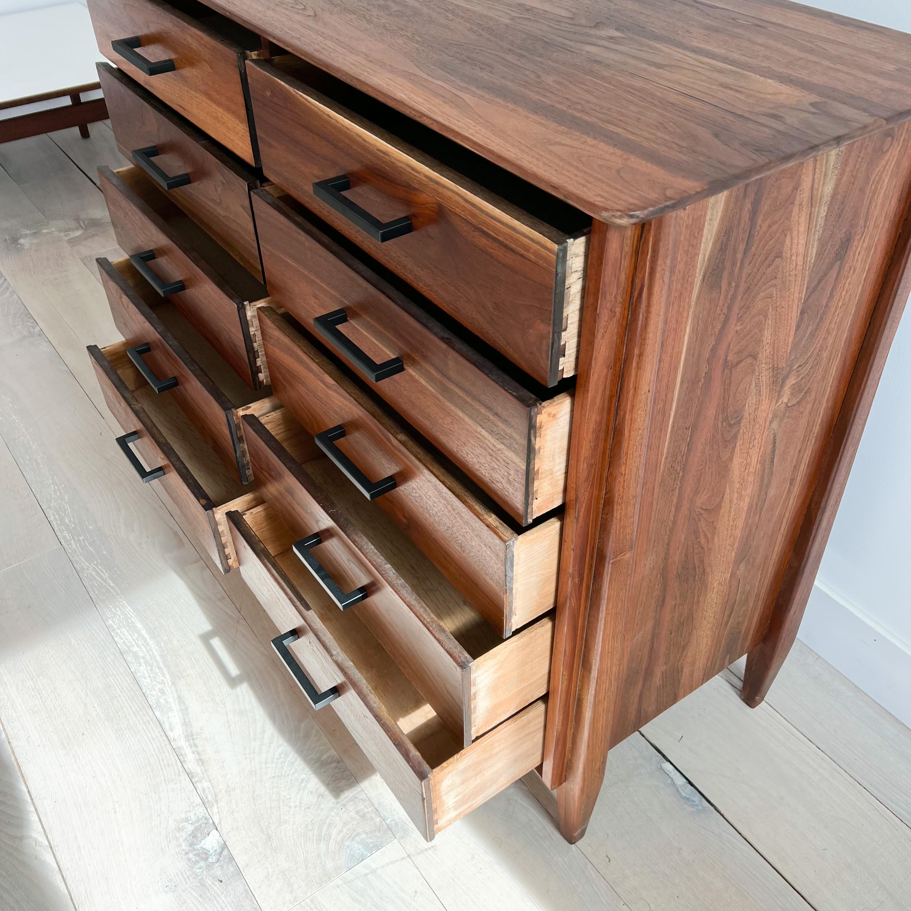 Mid-Century Solid Walnut Davis Cabinet Co. Gentlemen’s Chest/Highboy Dresser 6