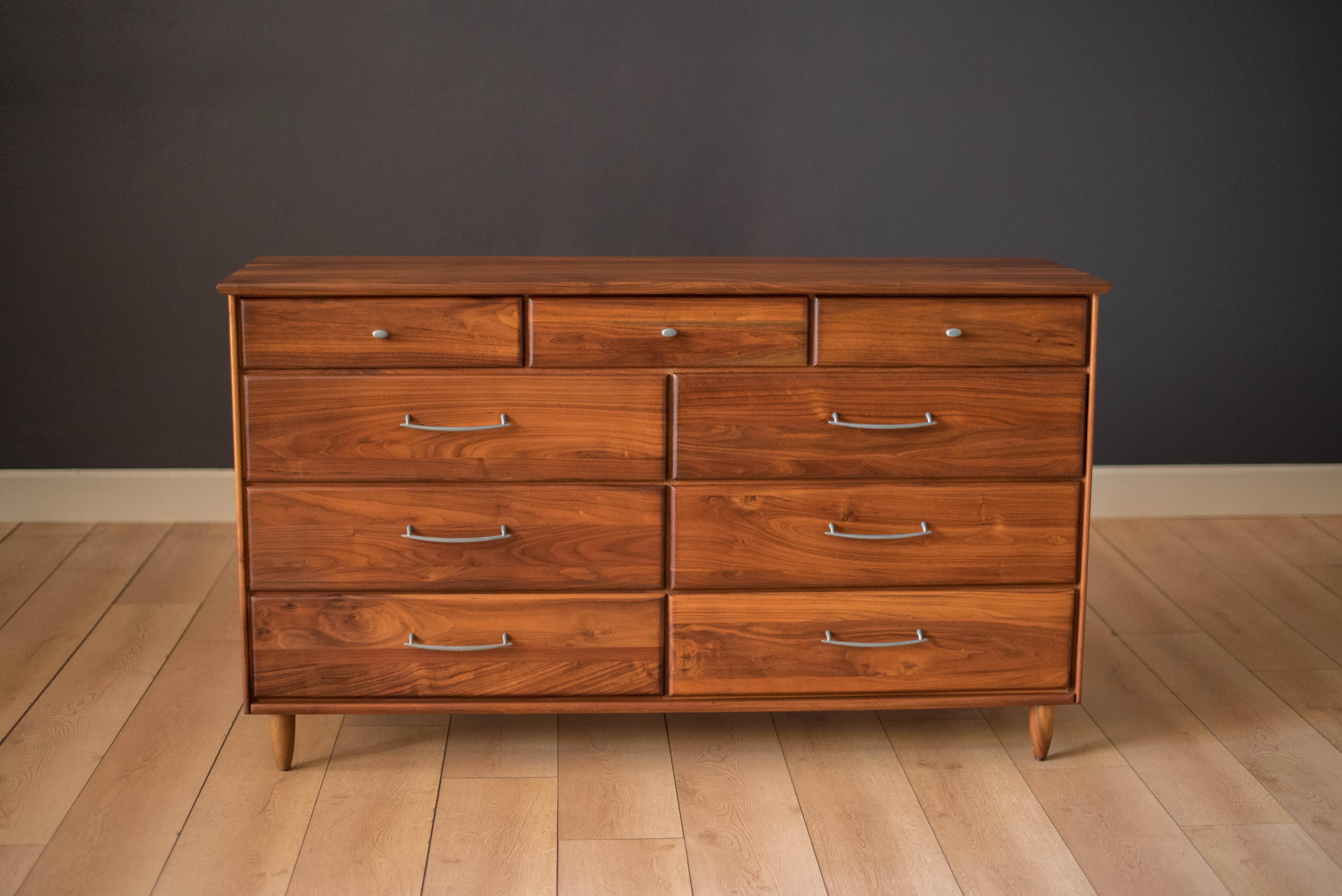 Mid-Century Modern Mid Century Solid Walnut Dresser by Ace-Hi