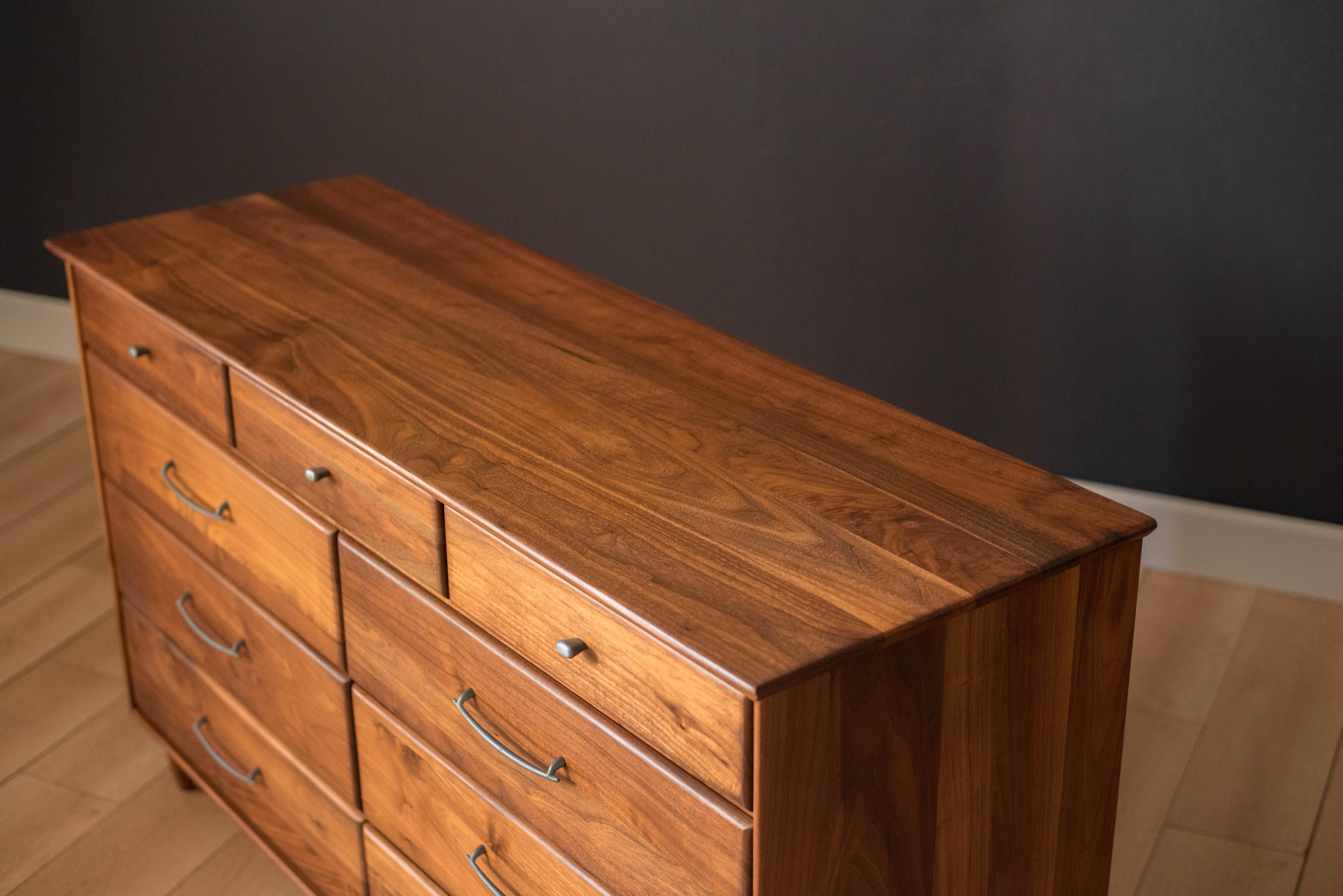 Mid-20th Century Mid Century Solid Walnut Dresser by Ace-Hi