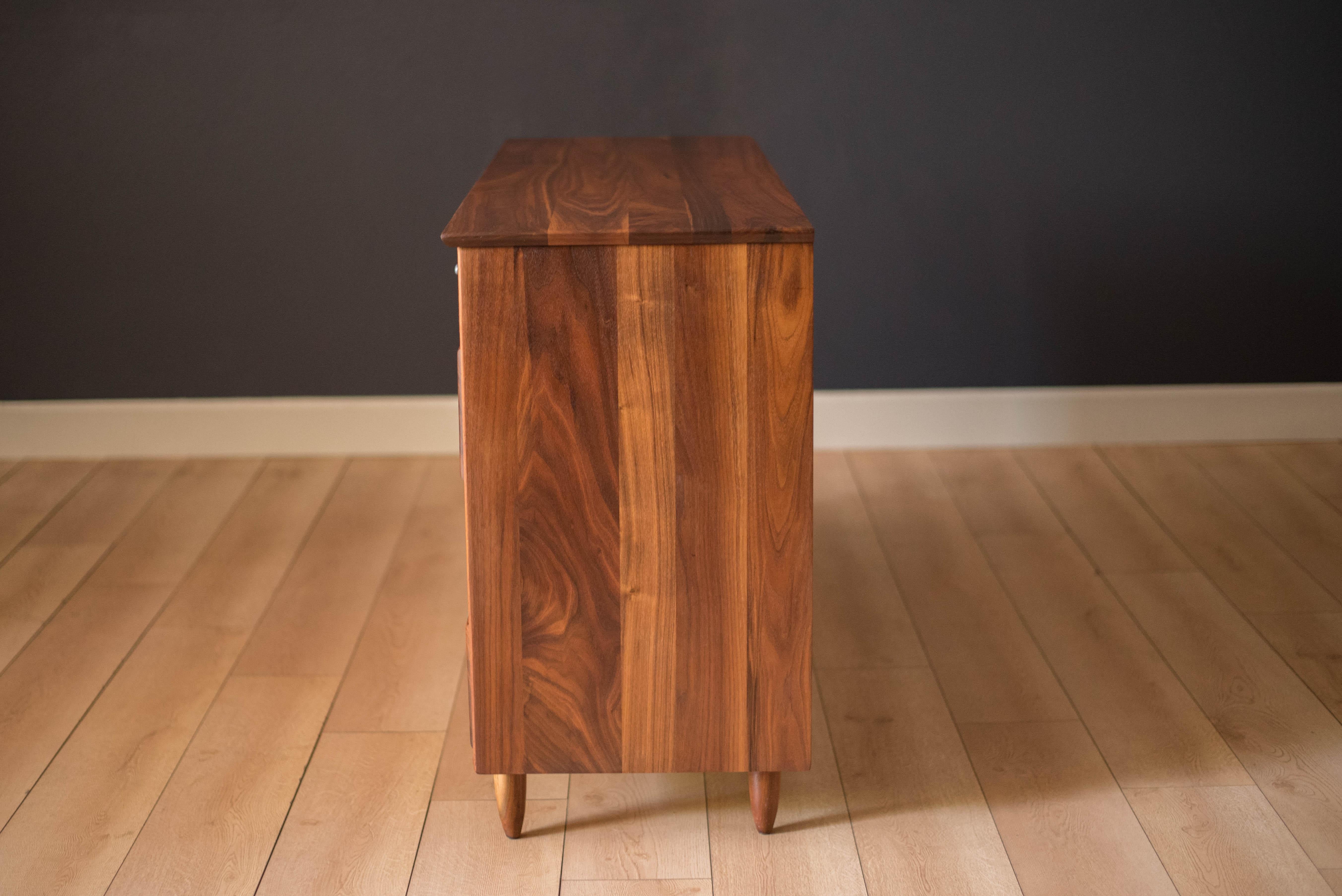 Mid Century Solid Walnut Dresser by Ace-Hi 3