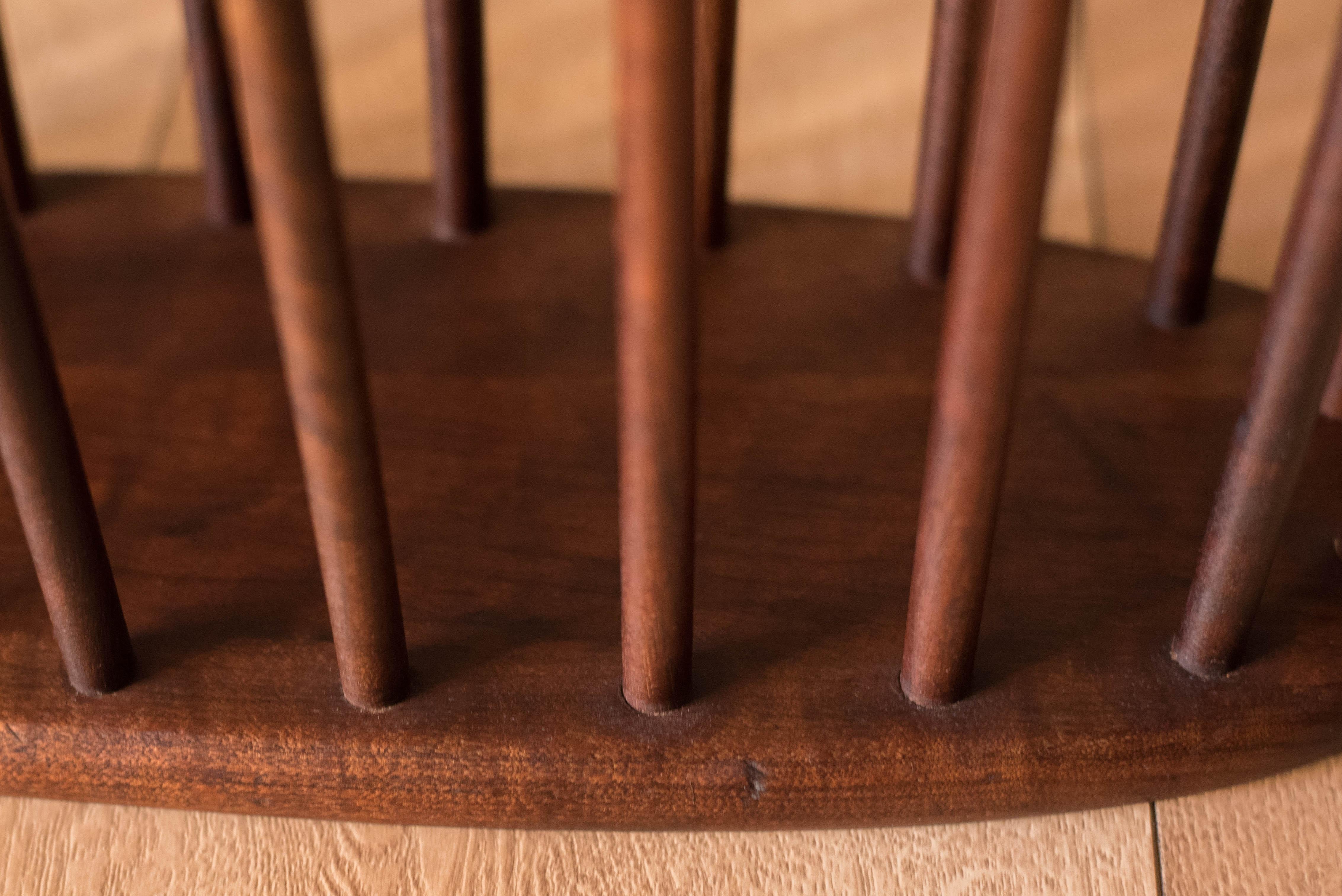Mid-20th Century Midcentury Solid Walnut Spindle Magazine Rack Stand by Arthur Umanoff