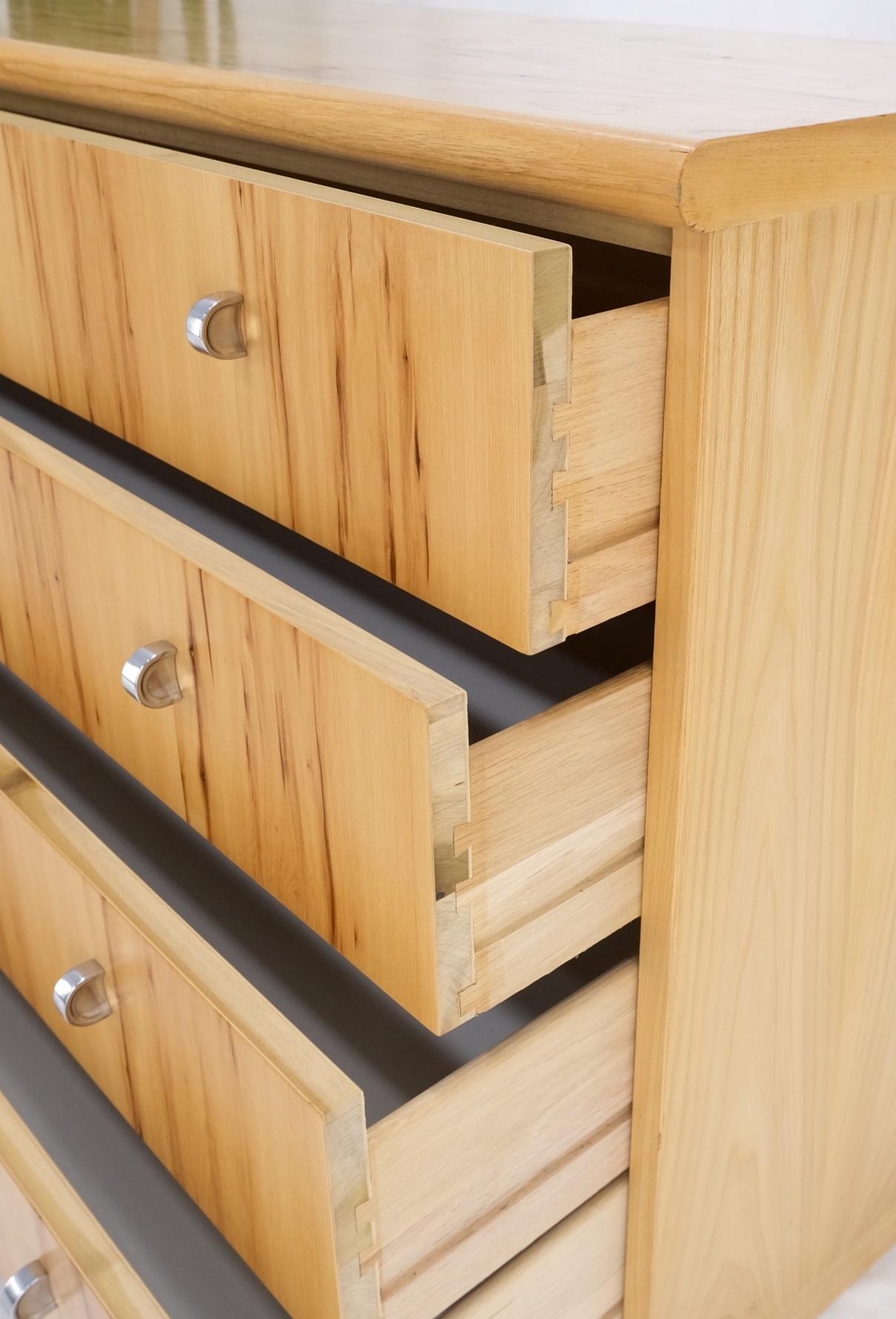 Mid Century Solid Wood Blonde Pecan Veneered 4 drawers dresser by Founders MINT!