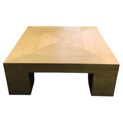 Mid-century solid wood coffee table by Lambert 1960
s