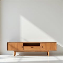 Mid Century Solid Wood Credenza/ Media Console by Artisanal