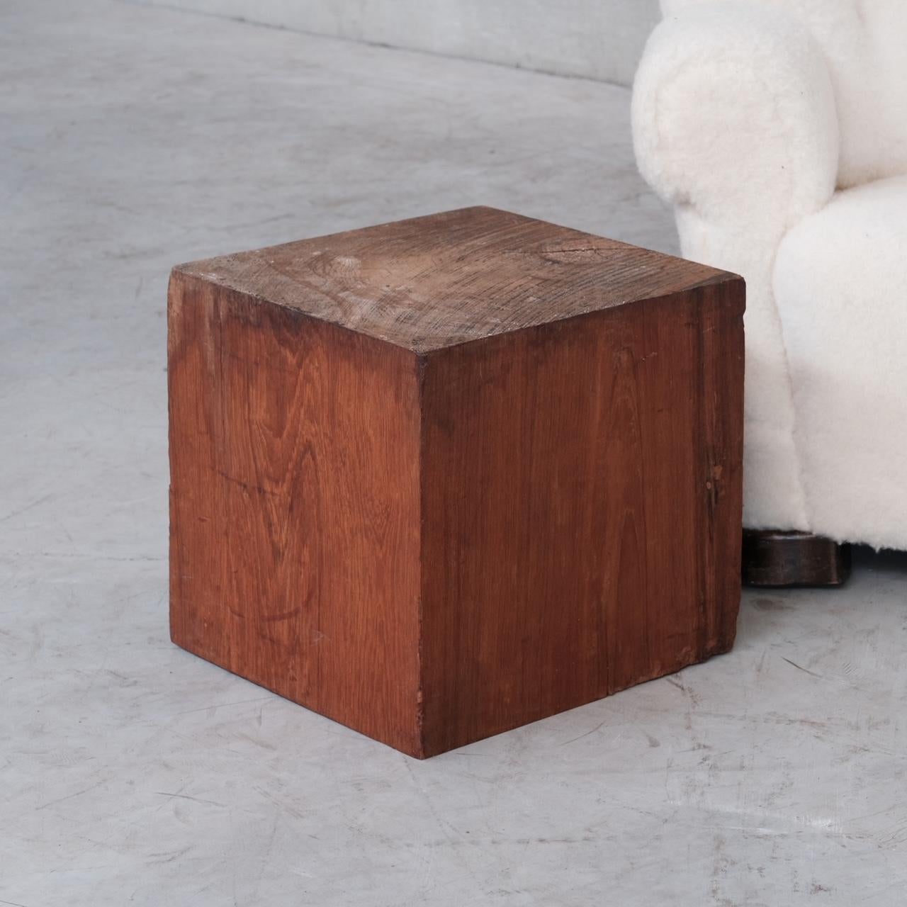 Mid-Century Modern Mid-Century Solid Wooden Square Side Table