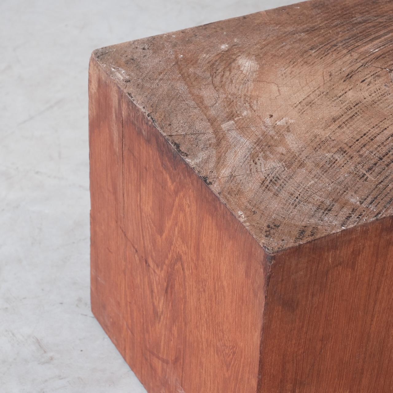 Mid-20th Century Mid-Century Solid Wooden Square Side Table