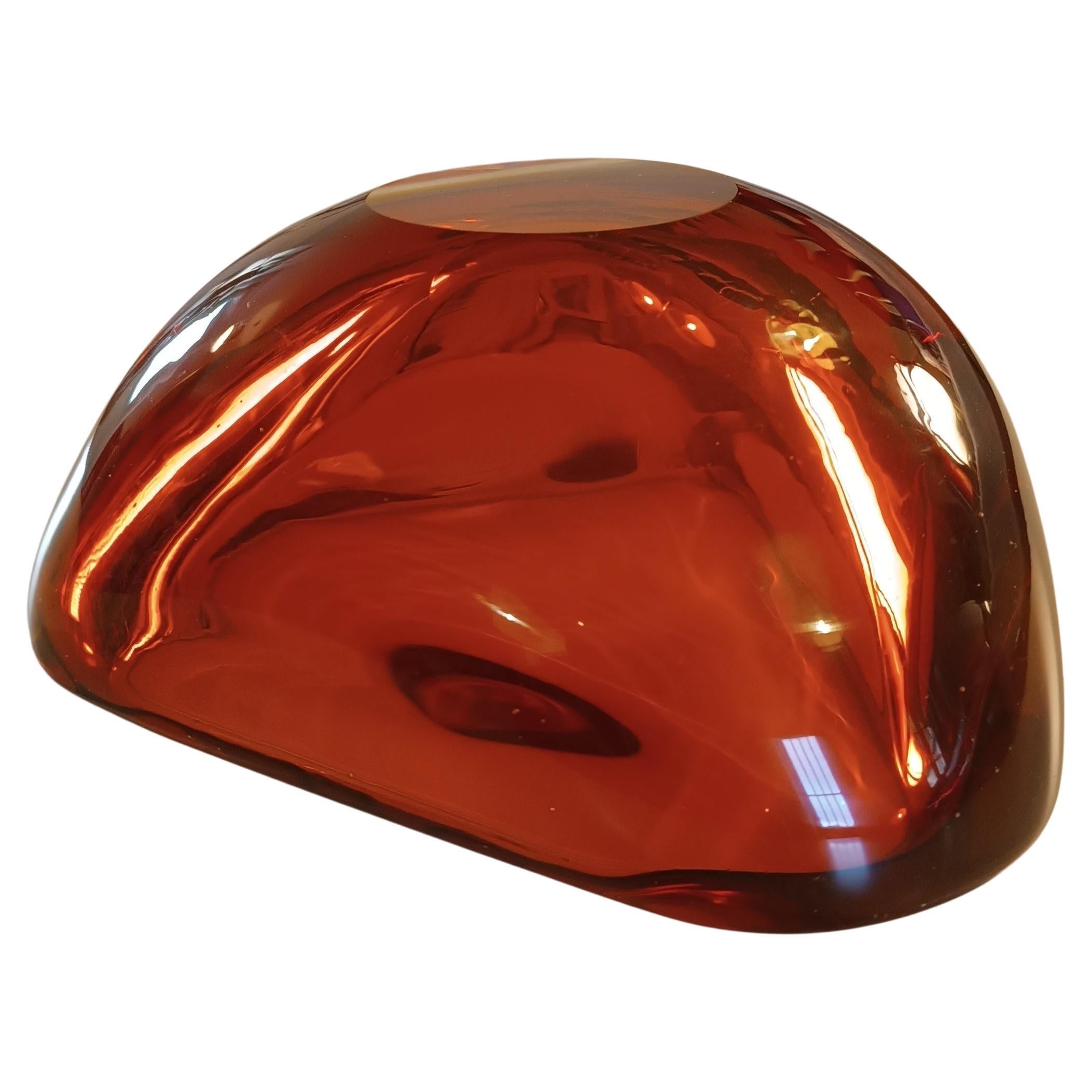 Mid-Century sommerso Murano Glass Ashtray or Bowl, italian design, 1970 In Good Condition For Sale In Camblanes et Meynac, FR