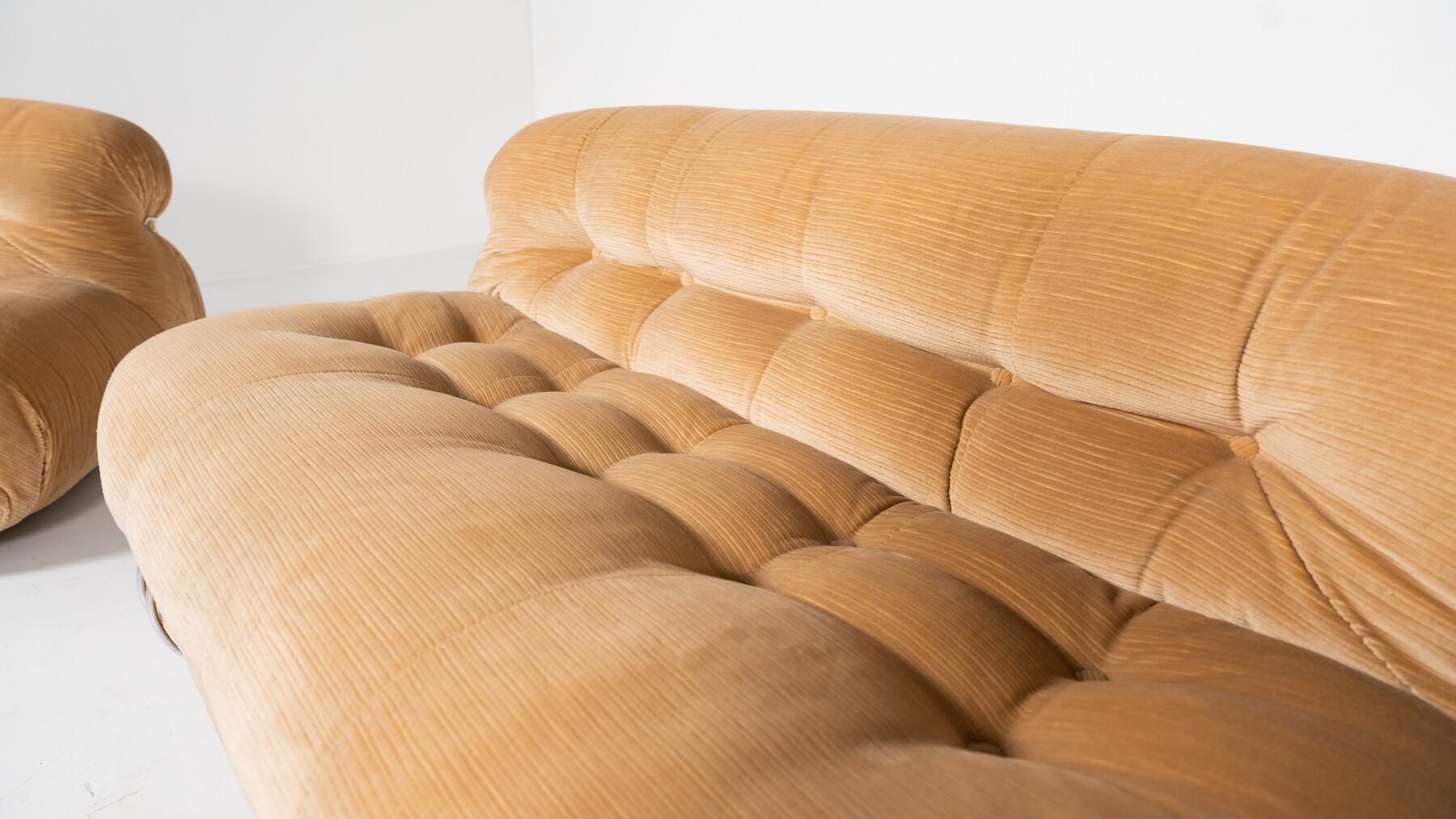 Ensemble de sièges Soriana du milieu du siècle par Tobia & Afra Scarpa pour Cassina, 1970 en vente 3