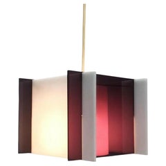 Mid-Century Space Age Acrylic Cube Pendant Lamp, 1960s