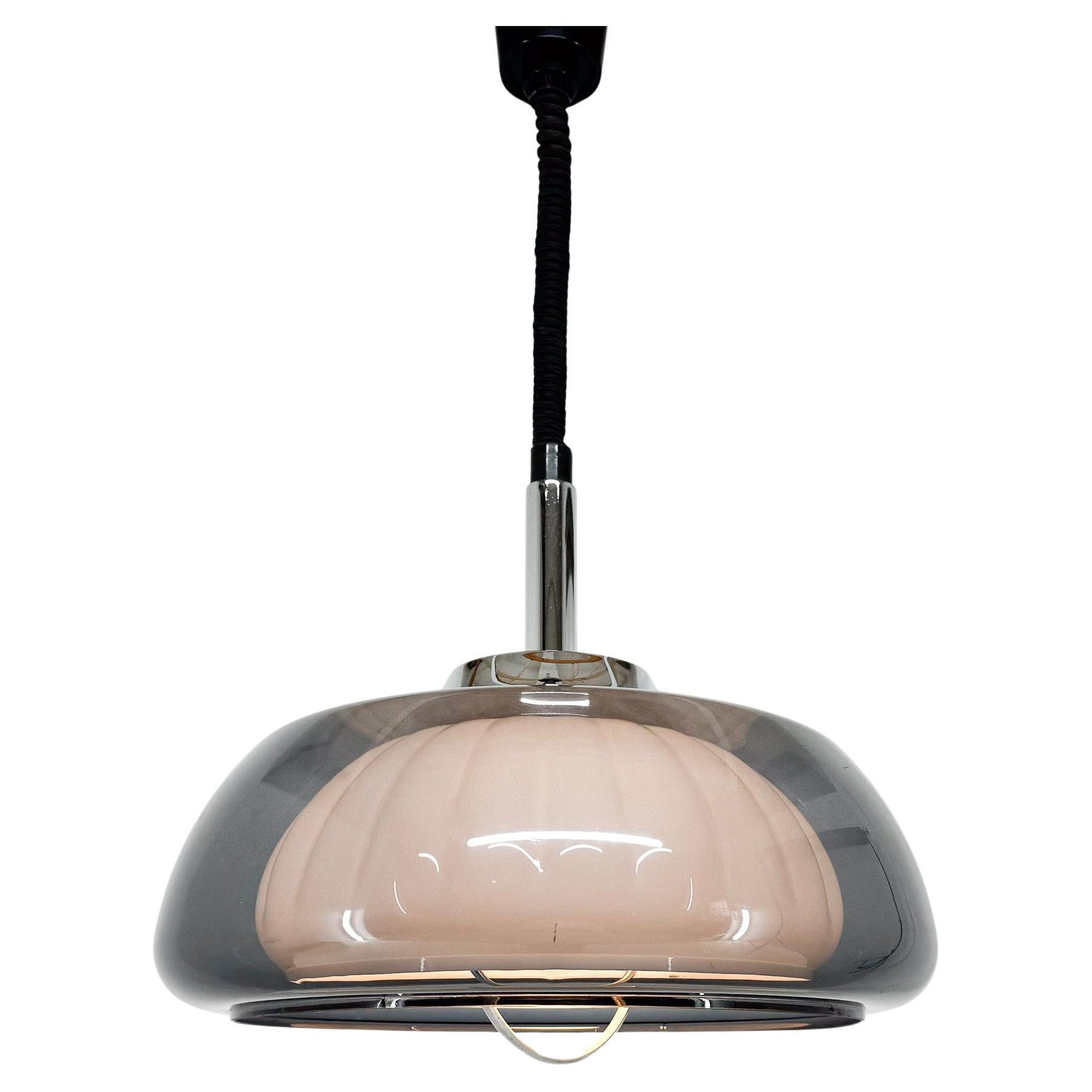 Mid-Century Space Age Adjustable Pendant Light, Italy For Sale