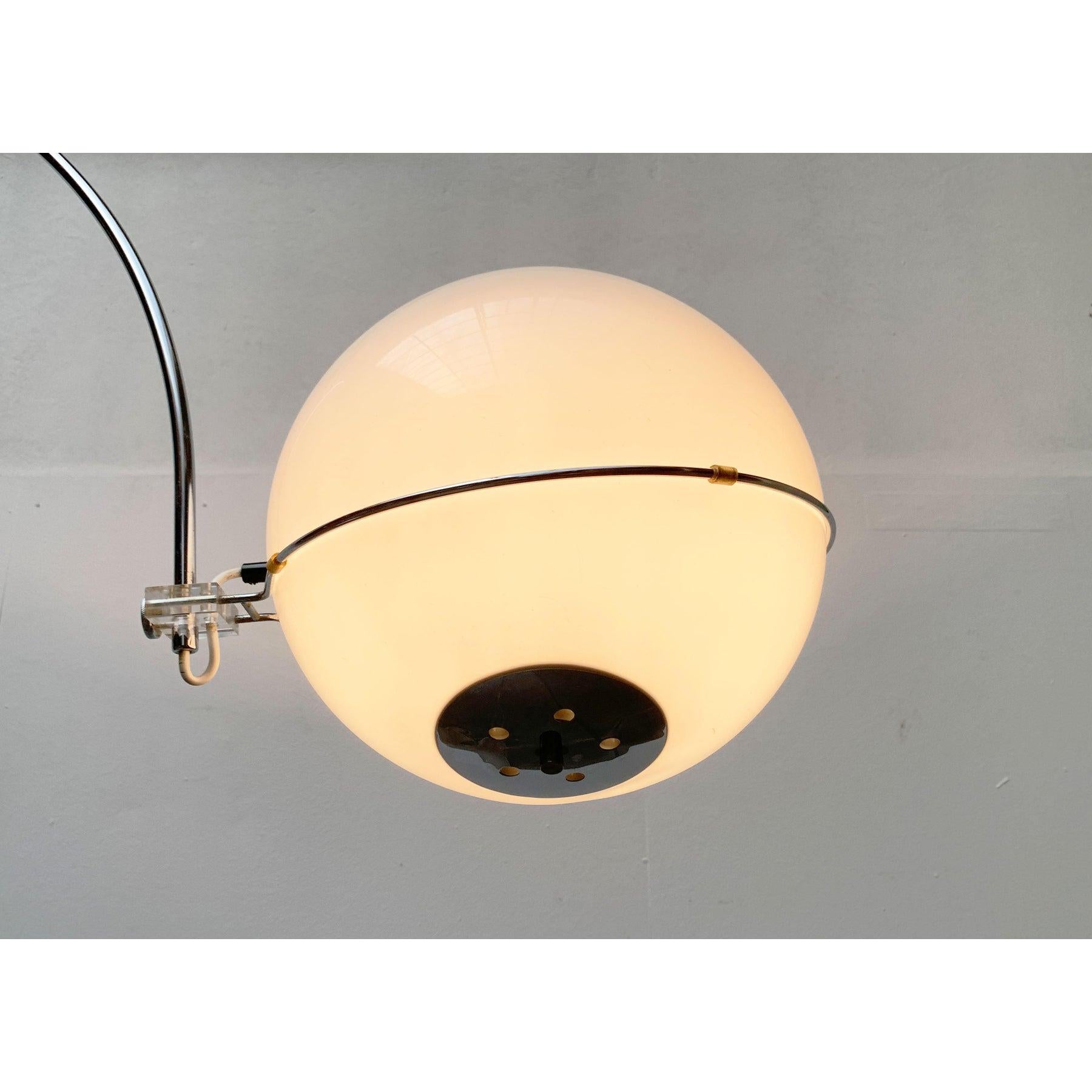 Metal Mid-Century Space Age Arc Floor Lamp from Gepo, 1960s For Sale