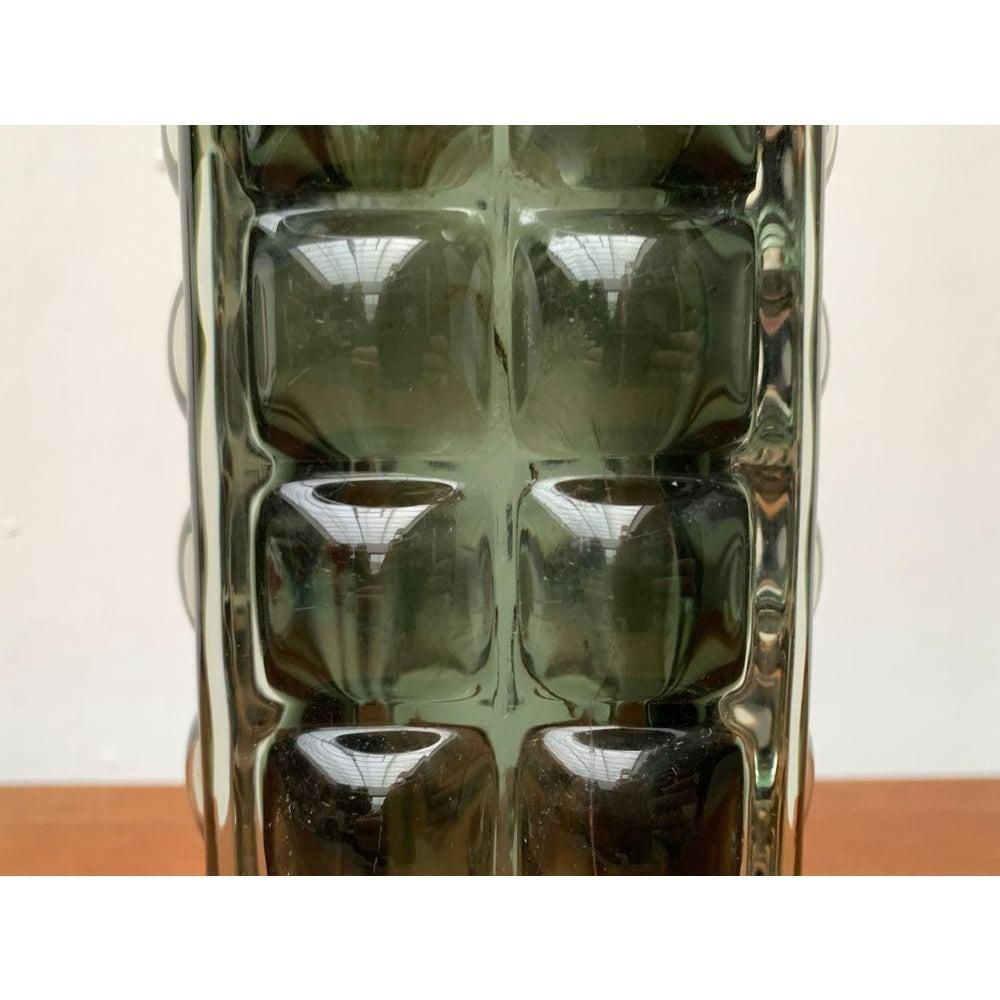 Mid-Century Space Age Brutalist Block Bubble Glass Vase by Horst Tüselmann 1960s For Sale 1