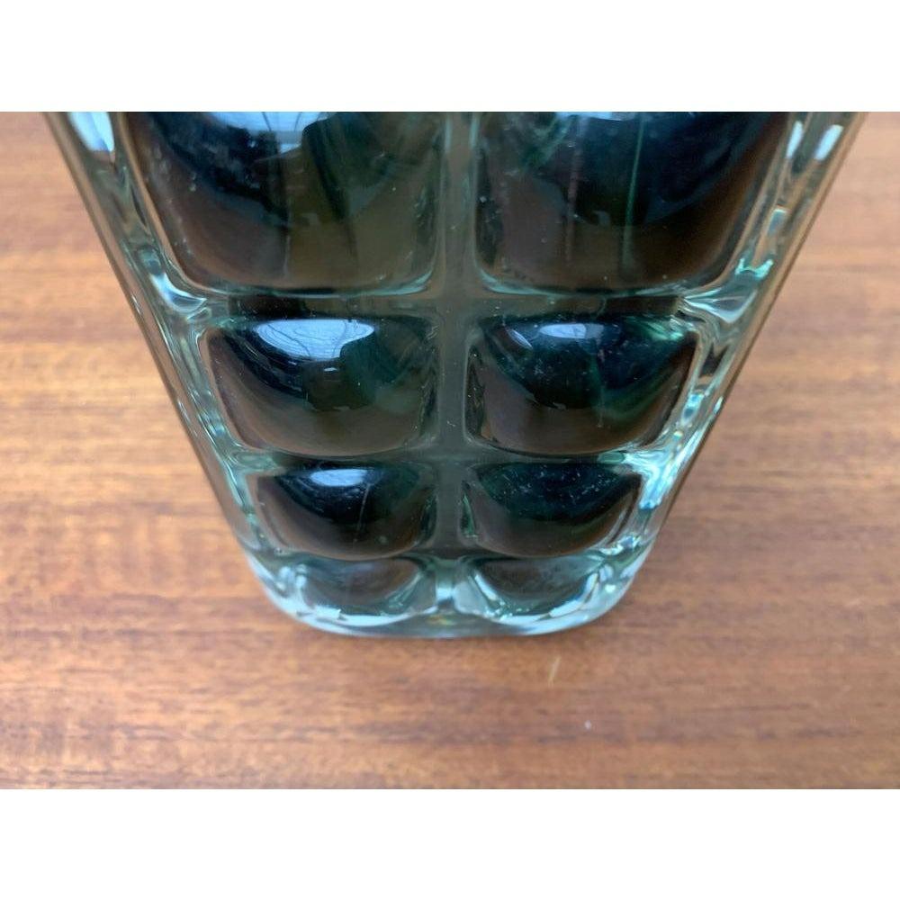 Mid-Century Space Age Brutalist Block Bubble Glass Vase by Horst Tüselmann 1960s For Sale 3