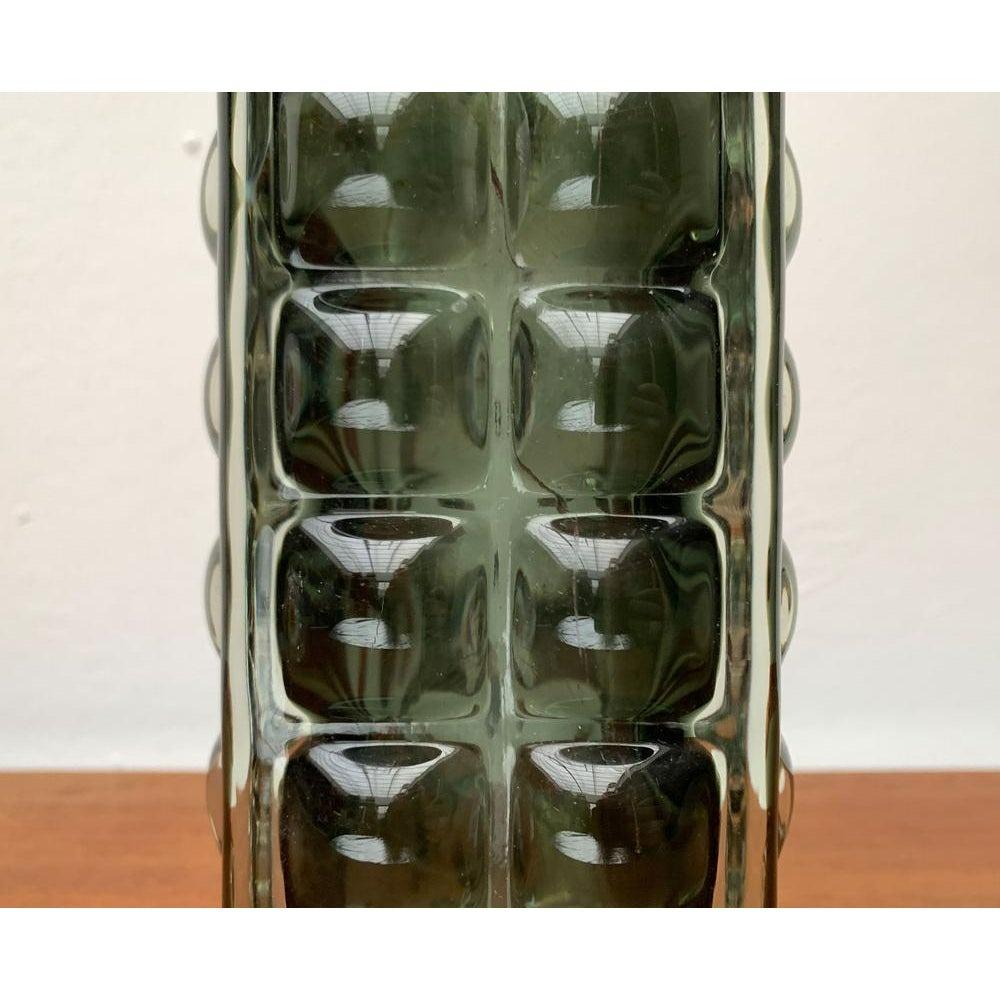 Mid-Century Space Age Brutalist Block Bubble Glass Vase by Horst Tüselmann 1960s For Sale 4