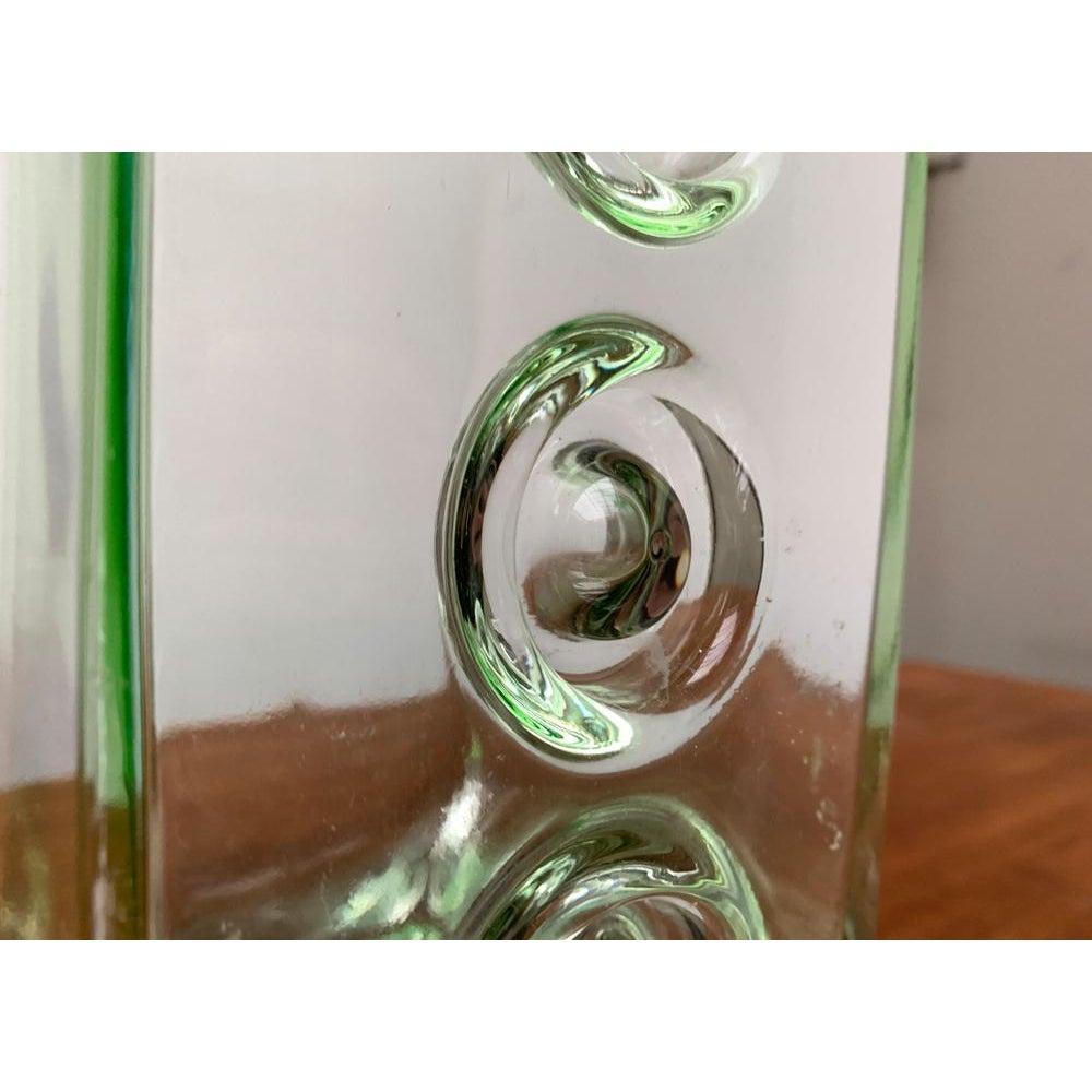 Mid-Century Space Age Brutalist Glass Block Vase, 1960s For Sale 2