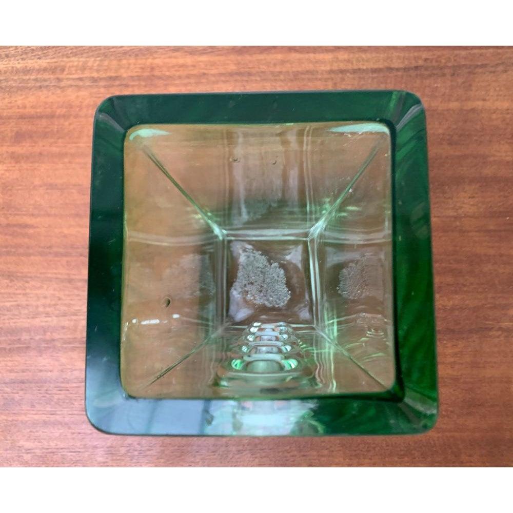 Mid-Century Space Age Brutalist Glass Block Vase, 1960s For Sale 3