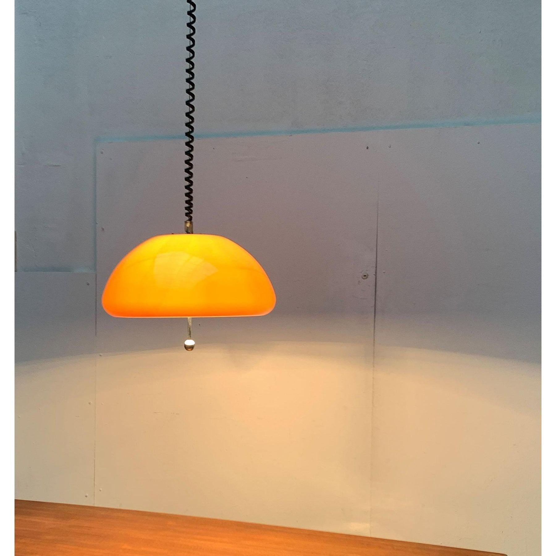 Lampe suspendue Cabras de l'ère spatiale du milieu du siècle dernier par Luigi Massoni pour Guzzini, années 1960 en vente 4