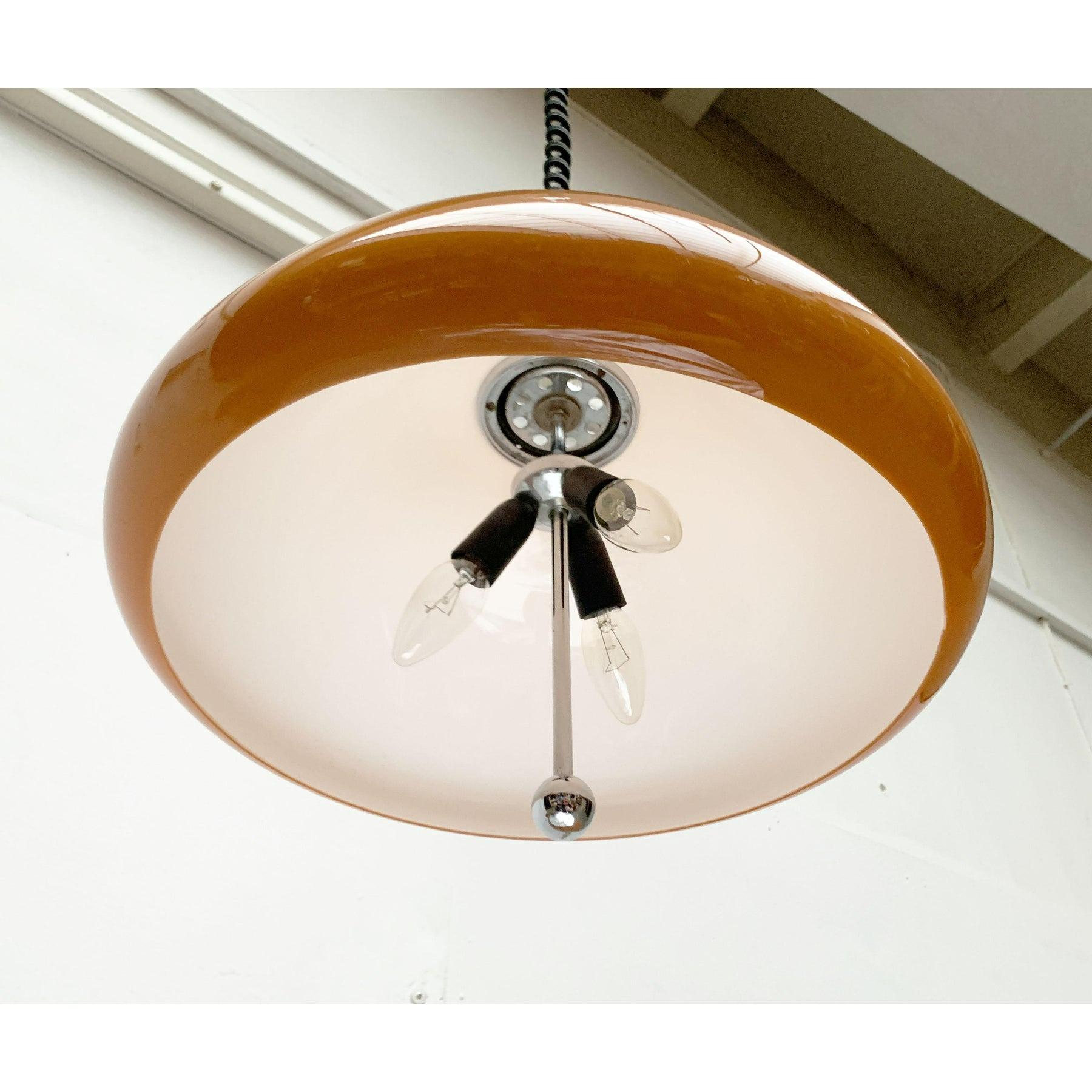 Métal Lampe suspendue Cabras de l'ère spatiale du milieu du siècle dernier par Luigi Massoni pour Guzzini, années 1960 en vente