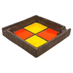 Mid-century space age ceramic ashtray, Aldo Londi Bitossi Italy 1970s