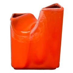 Mid-Century Space Age Chimney Vase in Ceramic from Sicart, Italy, 1960s