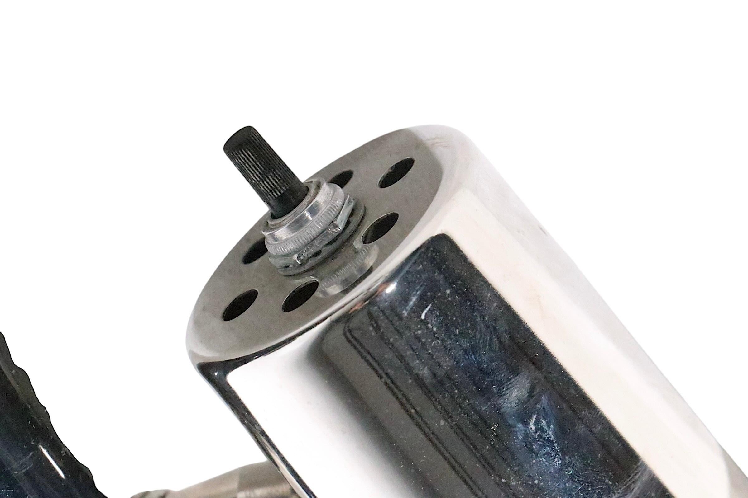 Mid Century Space Age Chrome and Black Tension Pole Floor Lamp c. 1950/70's For Sale 9