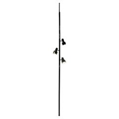 Mid Century Space Age Chrome and Black Tension Pole Floor Lamp c. 1950/70's